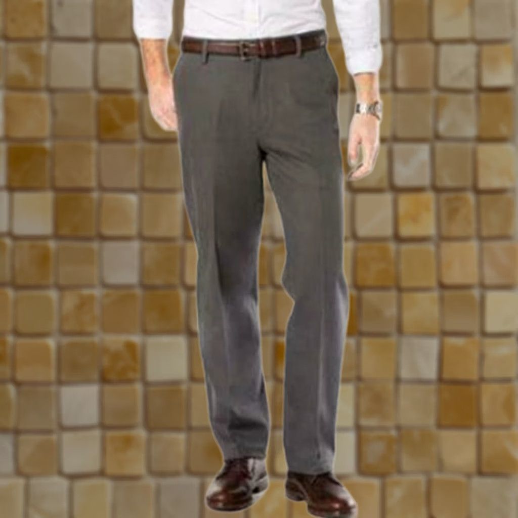Dockers DOCKERS Signature Straight Dress Pants - Dark Pebble Brown, 34x32, Flat Front, Inseam 34, Khaki, Men’s, Size 34, 32, Vintage No Size US 32 / EU 48 - 1 Preview