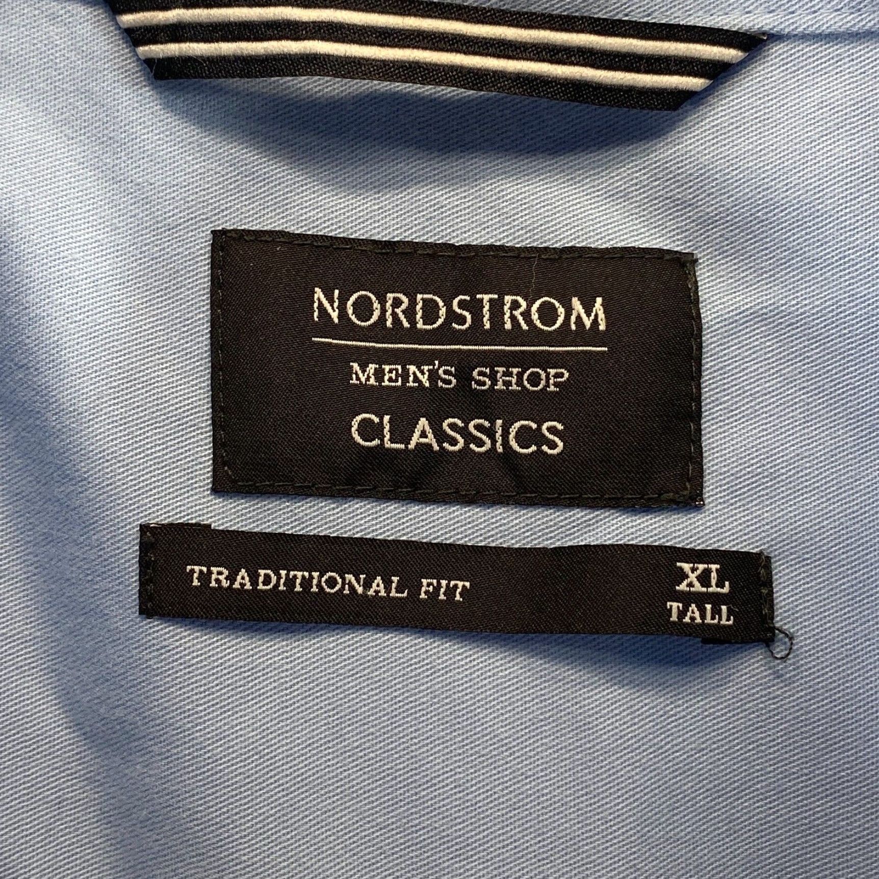 Nordstrom Nordstrom Mens XL Tall Shirt Wrinkle Free Blue Button Up Long Sleeve 100% Cotton Size US XL / EU 56 / 4 - 8 Thumbnail