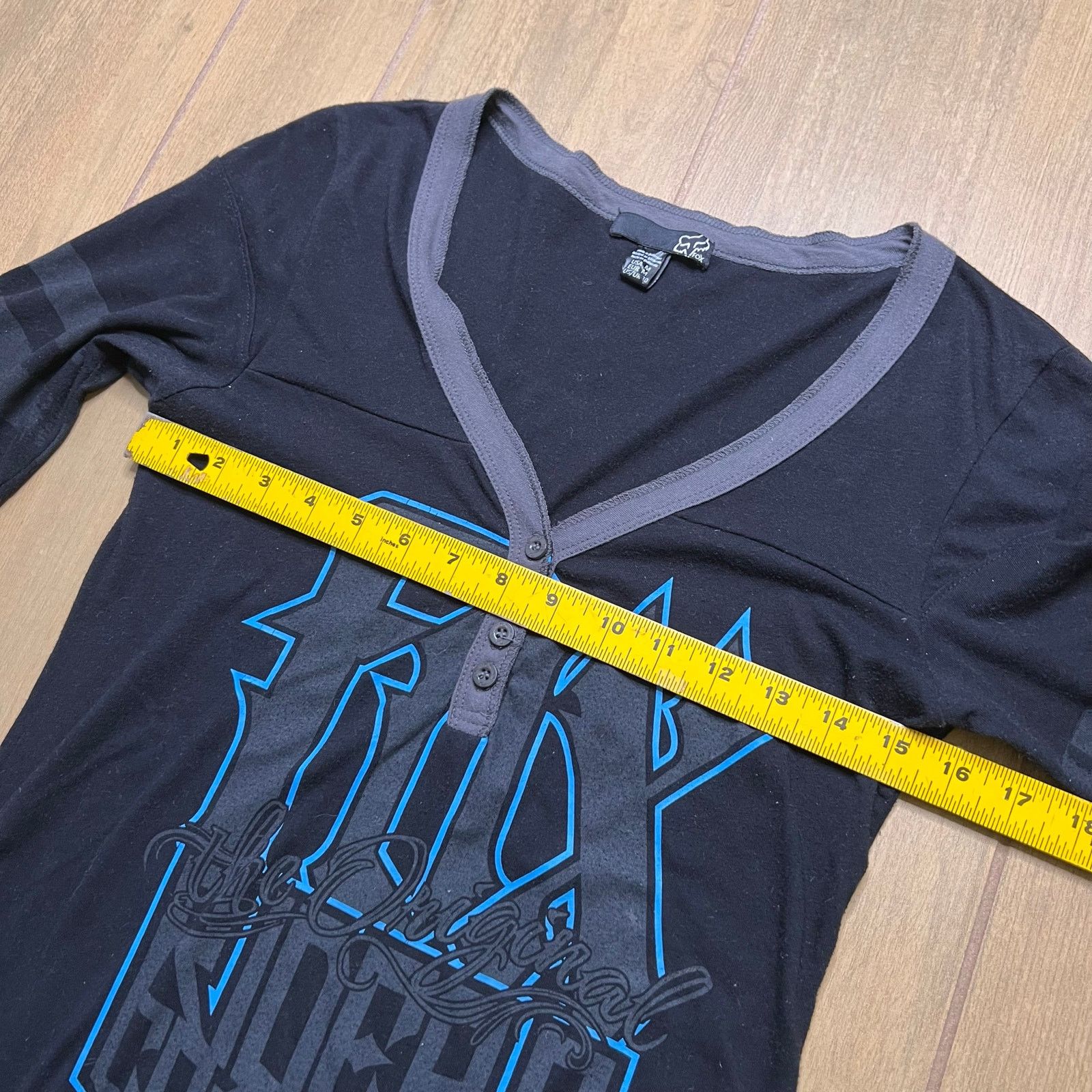 Fox Racing Fox Racing Shirt Womens Medium Black Gray V Neck Y2K Size M / US 6-8 / IT 42-44 - 5 Thumbnail