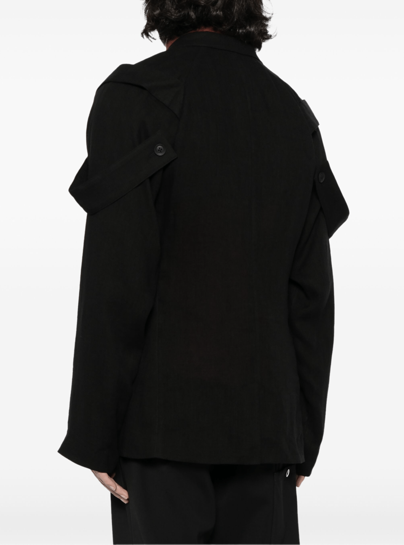 Yohji Yamamoto Yohji Yamamoto Homme Single Button Shoulder Epaulet Jacket Size US M / EU 48-50 / 2 - 9 Thumbnail