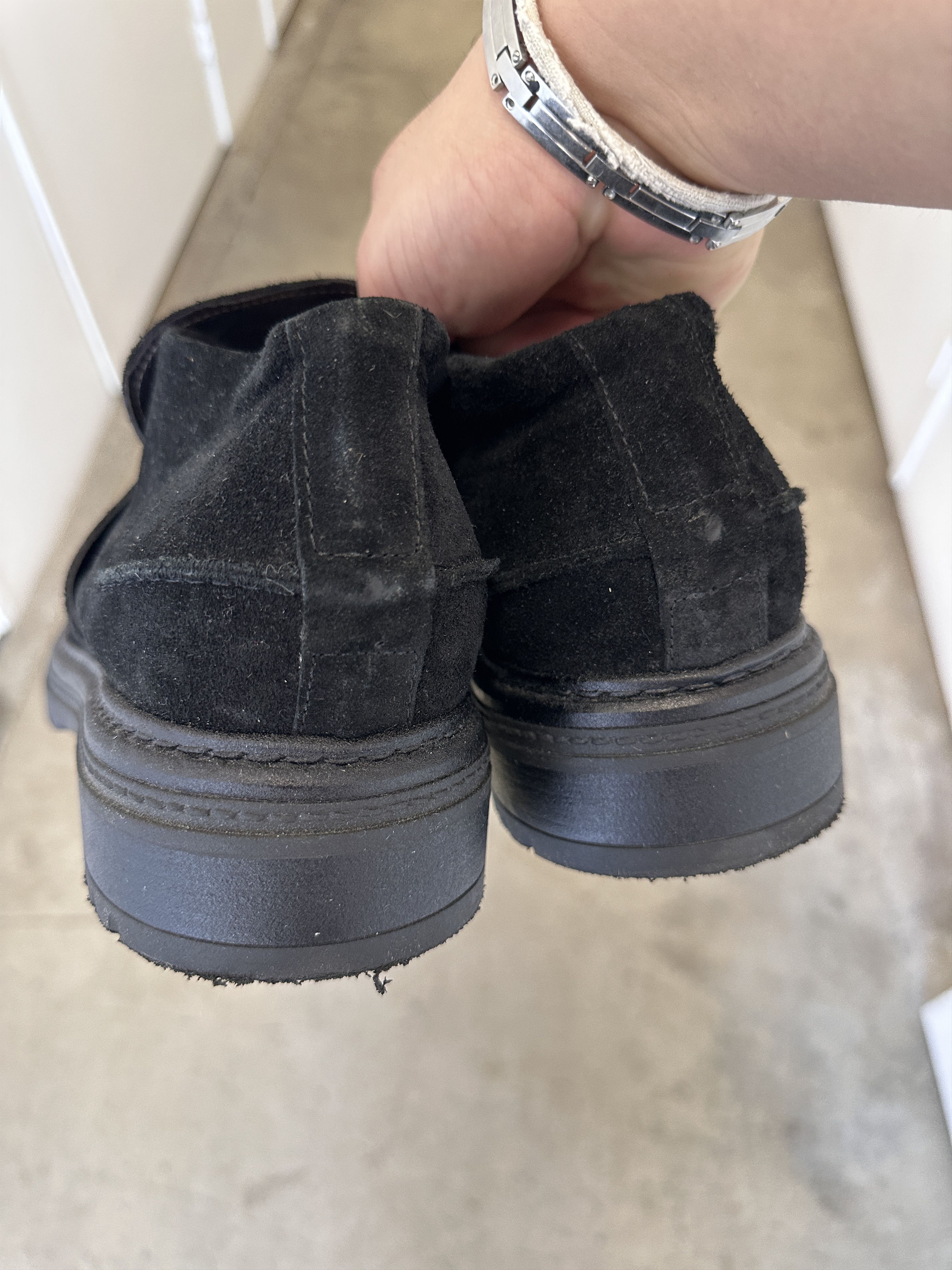 Handmade × Vintage Italian reverse Wallabee platform loafer. Size 13. 804. Size US 13 / EU 46 - 4 Thumbnail