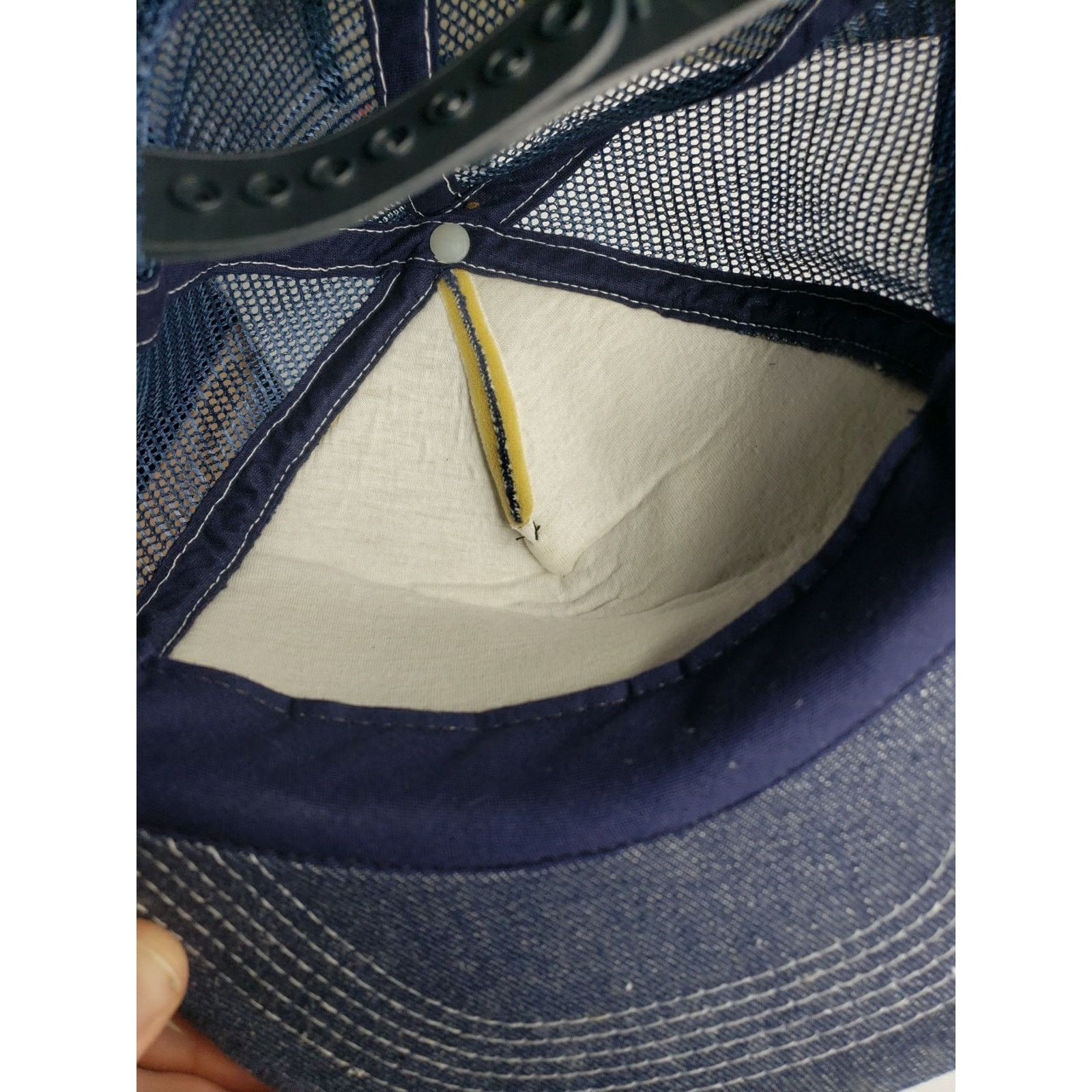 Other 80s 90s Strongpanel Trucker Hat Farm Ranch Build Denim Like Size ONE SIZE - 7 Thumbnail