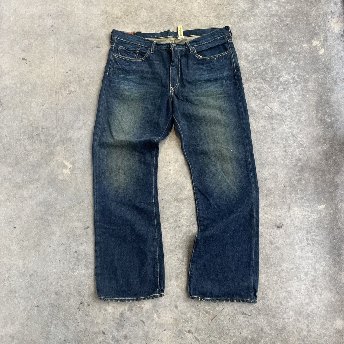 Japanese Brand Y2K Japanese Denim Jeans Jaded Distressed and Faded 40x32 Size US L / EU 52-54 / 3 - 3 Thumbnail