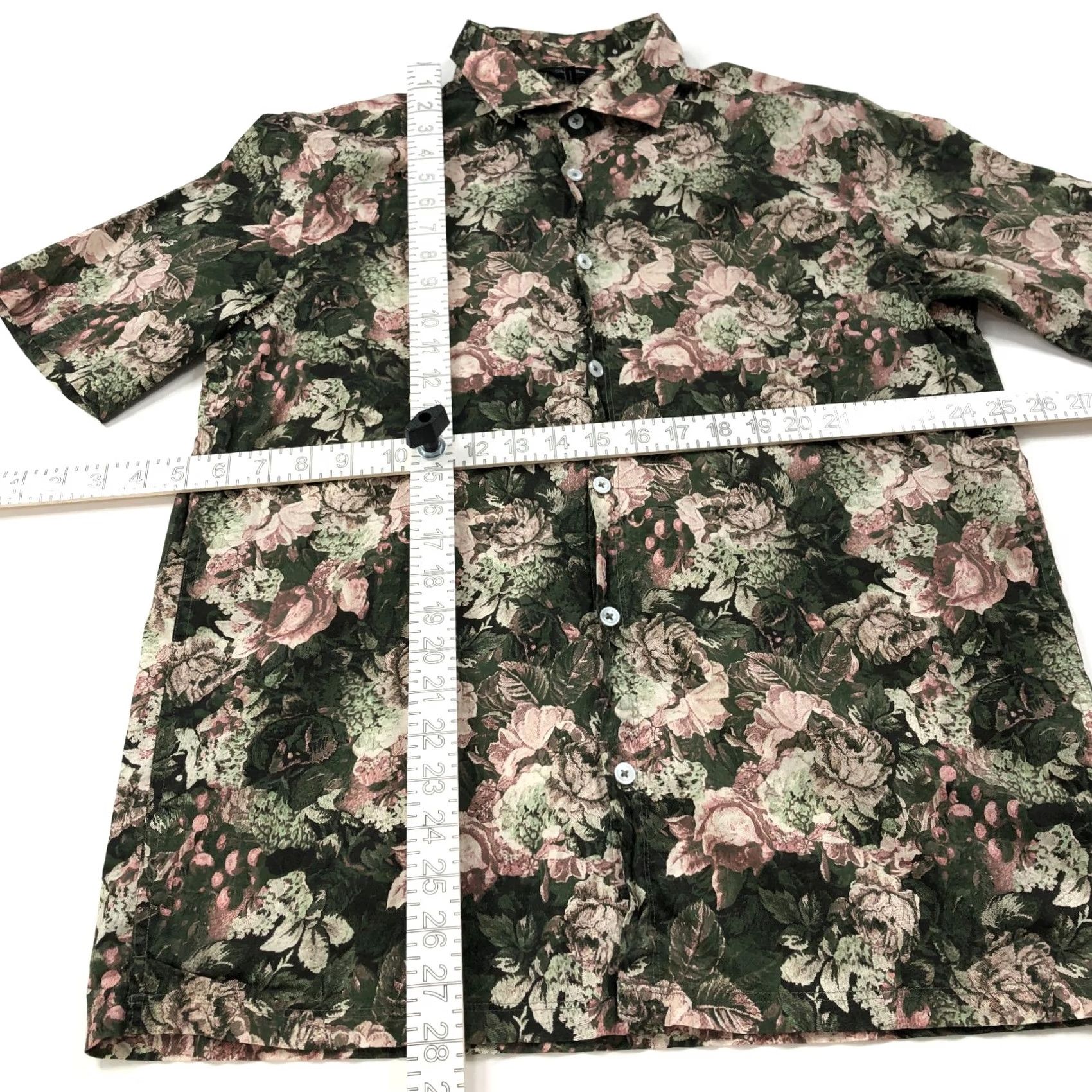 J Brand Goodman Button Short Sleeve Casual Collared Shirt Floral All Over Print Size US L / EU 52-54 / 3 - 3 Thumbnail