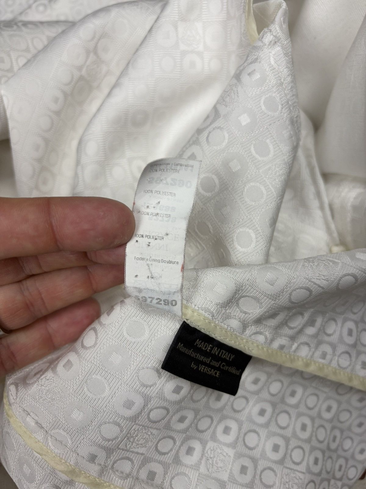 Versace 2000s Gianni Versace Double Breasted Trench Coat Jacquard Size M / US 6-8 / IT 42-44 - 15 Thumbnail