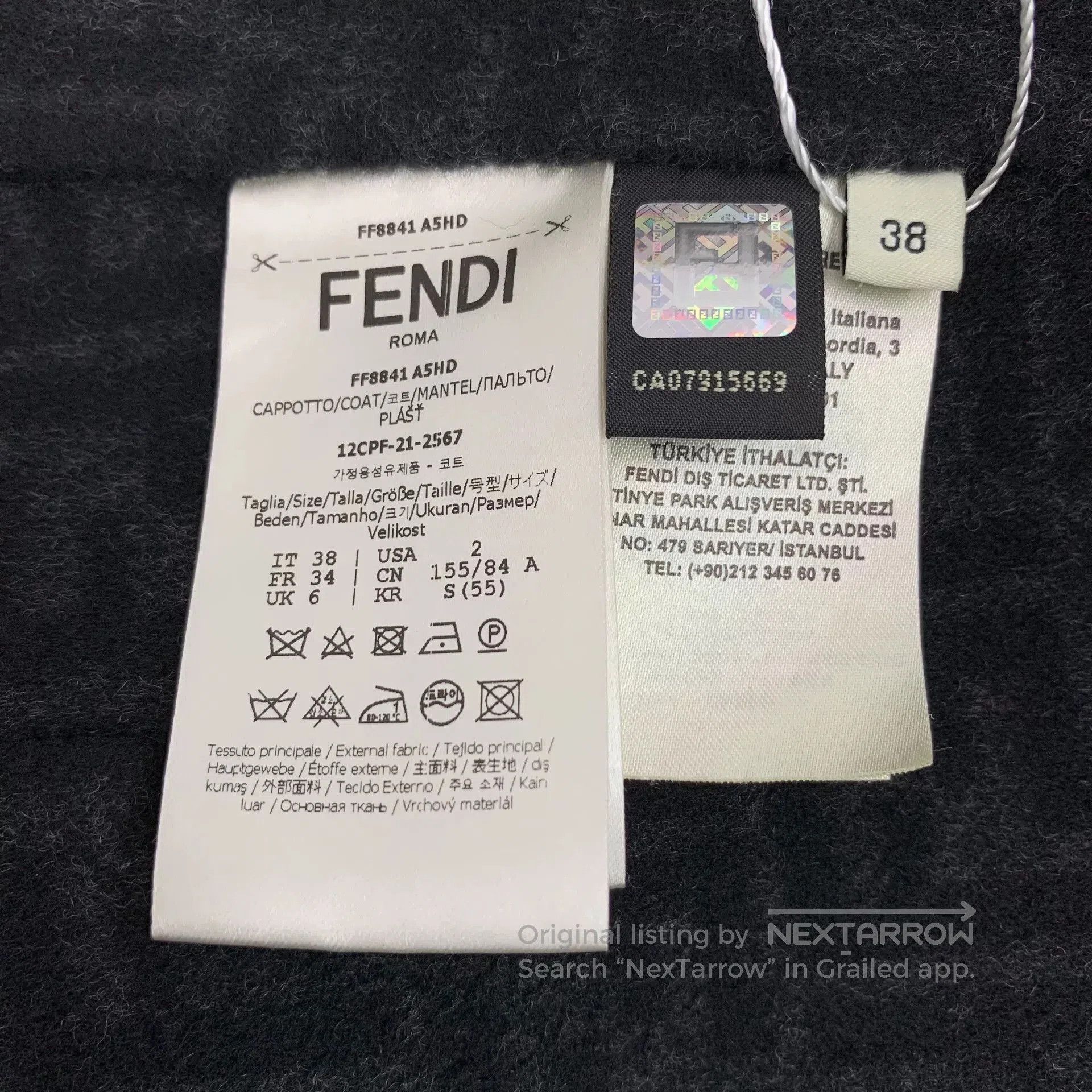 Fendi fendi black wool double-breasted coat. Size US S / EU 44-46 / 1 - 7 Thumbnail