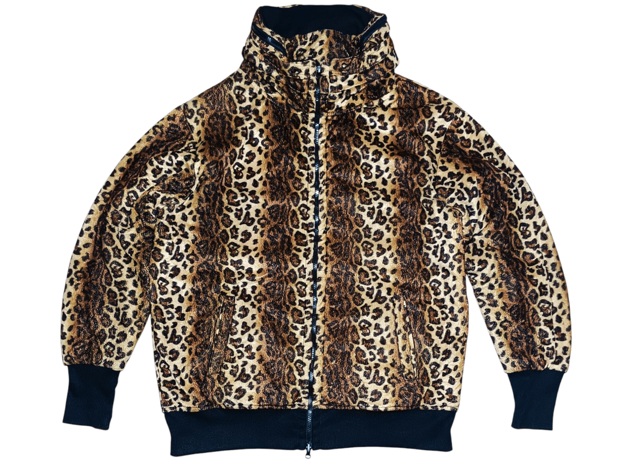 Hysteric Glamour Leopard Sweater Zip Hoodie Jacket Clash Ahead Size US XL / EU 56 / 4 - 2 Thumbnail