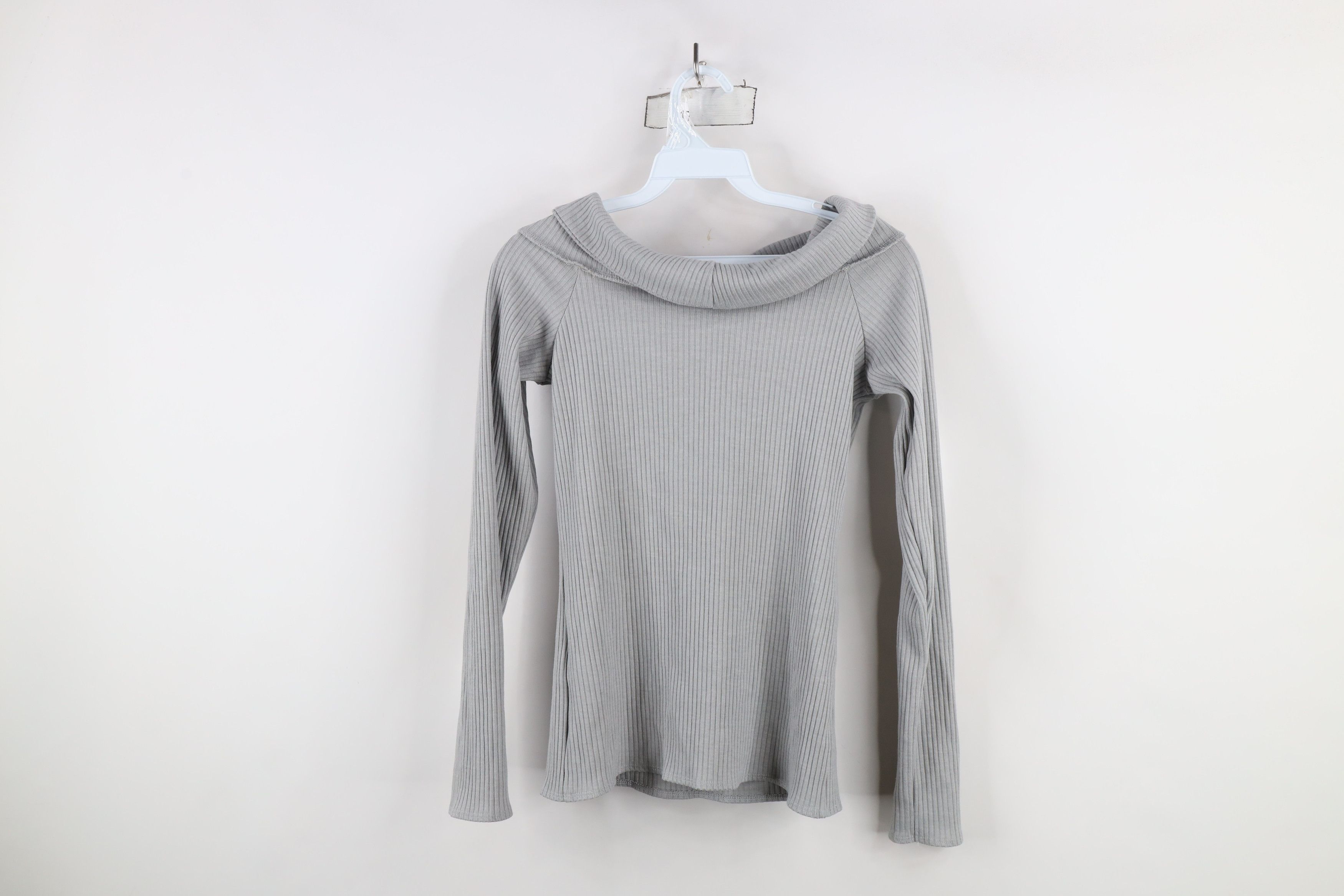 Abercrombie & Fitch × Vintage Vintage Y2K Abercrombie & Fitch Knit Funnel Neck Shirt Gray Size M / US 6-8 / IT 42-44 - 9 Thumbnail
