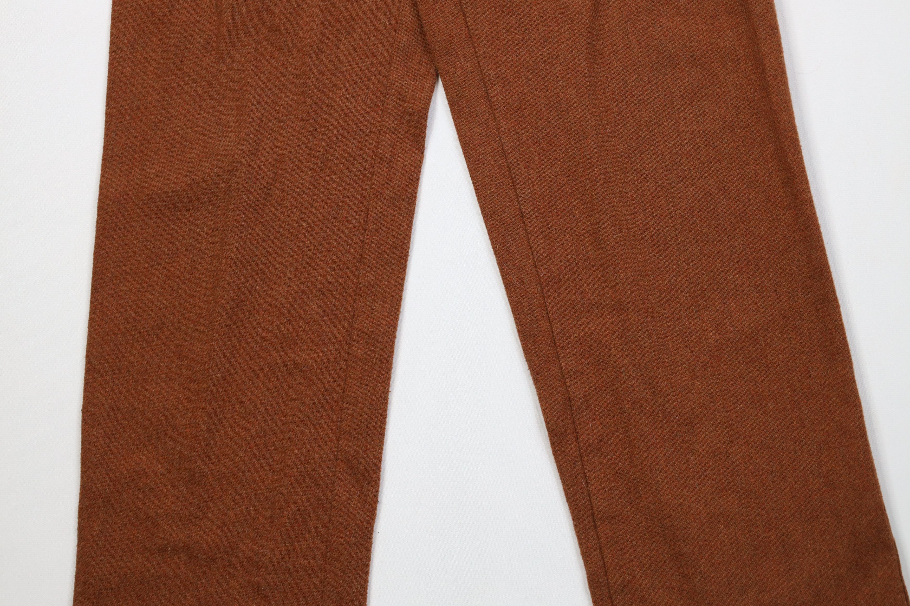 Vintage Vintage 70s Streetwear Flared Chino Pants Rust Brown USA Size 30" / US 8 / IT 44 - 3 Thumbnail