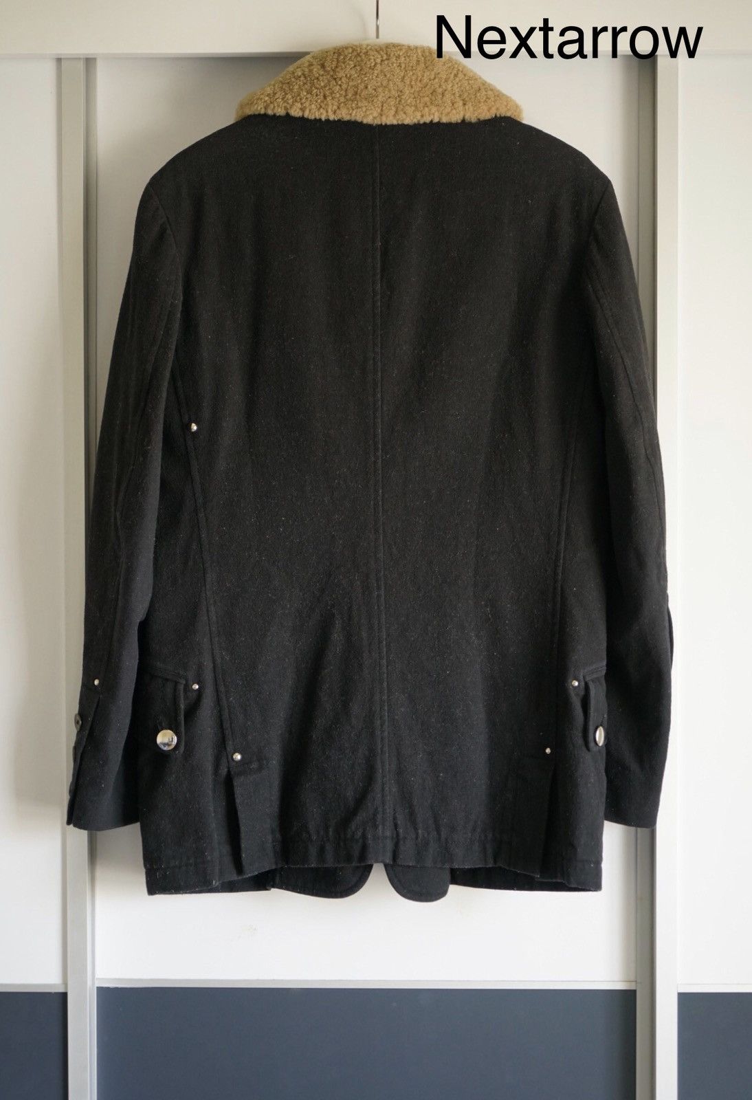 Yohji Yamamoto Yohji Yamamoto 05aw Zip Stud Leather Collar Suit 2412- Size 40S - 2 Thumbnail