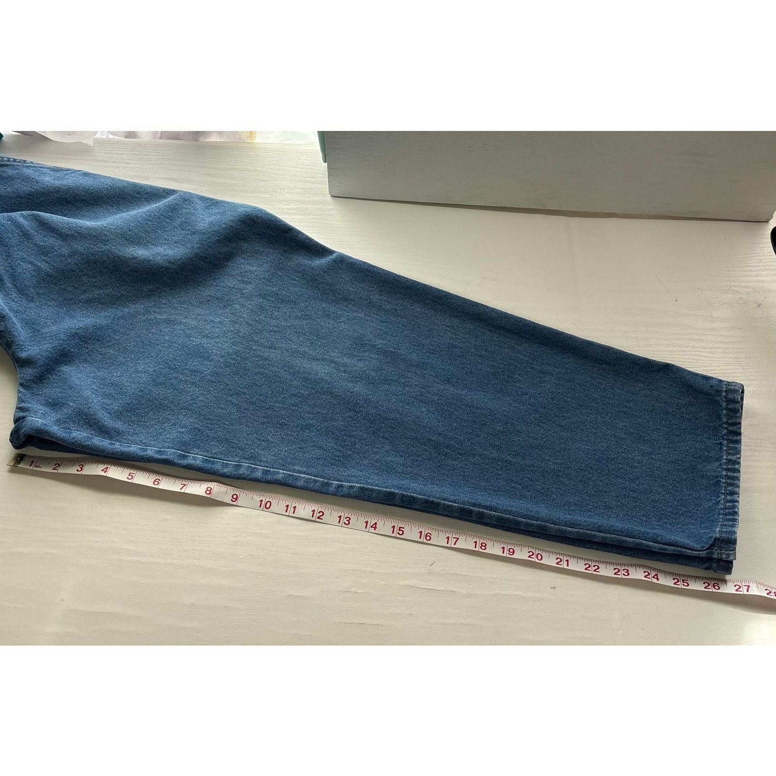 Other Vintage Brittania Blue Denim Pull-On Jeans Elastic Waist 16P Size 28" / US 6 / IT 42 - 7 Thumbnail