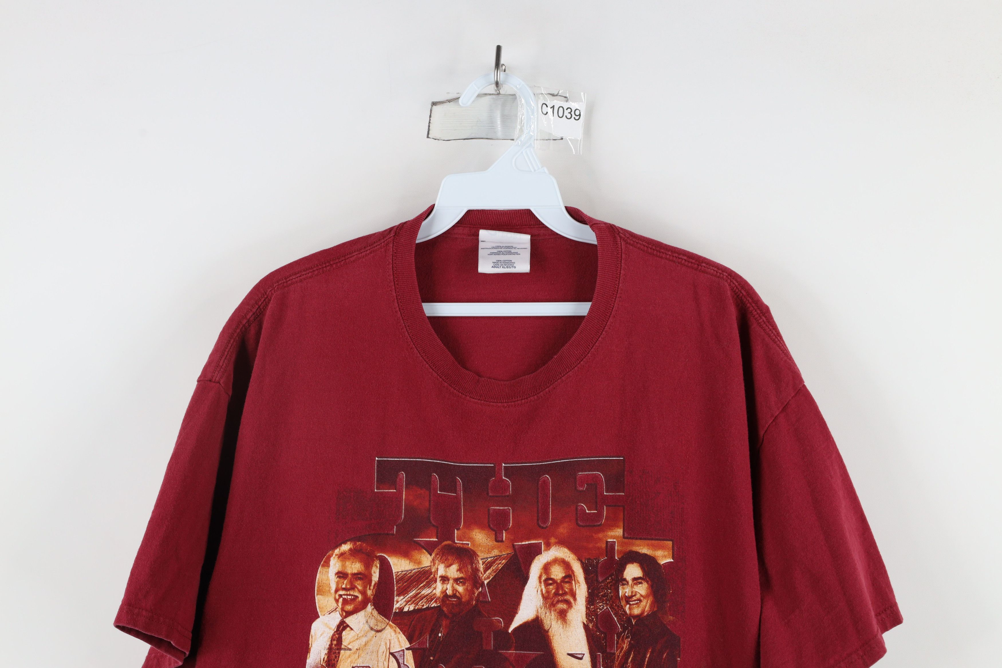 Vintage Vintage Ridge Boys Number One Hits Band T-Shirt Red Cotton Size US XL / EU 56 / 4 - 2 Thumbnail