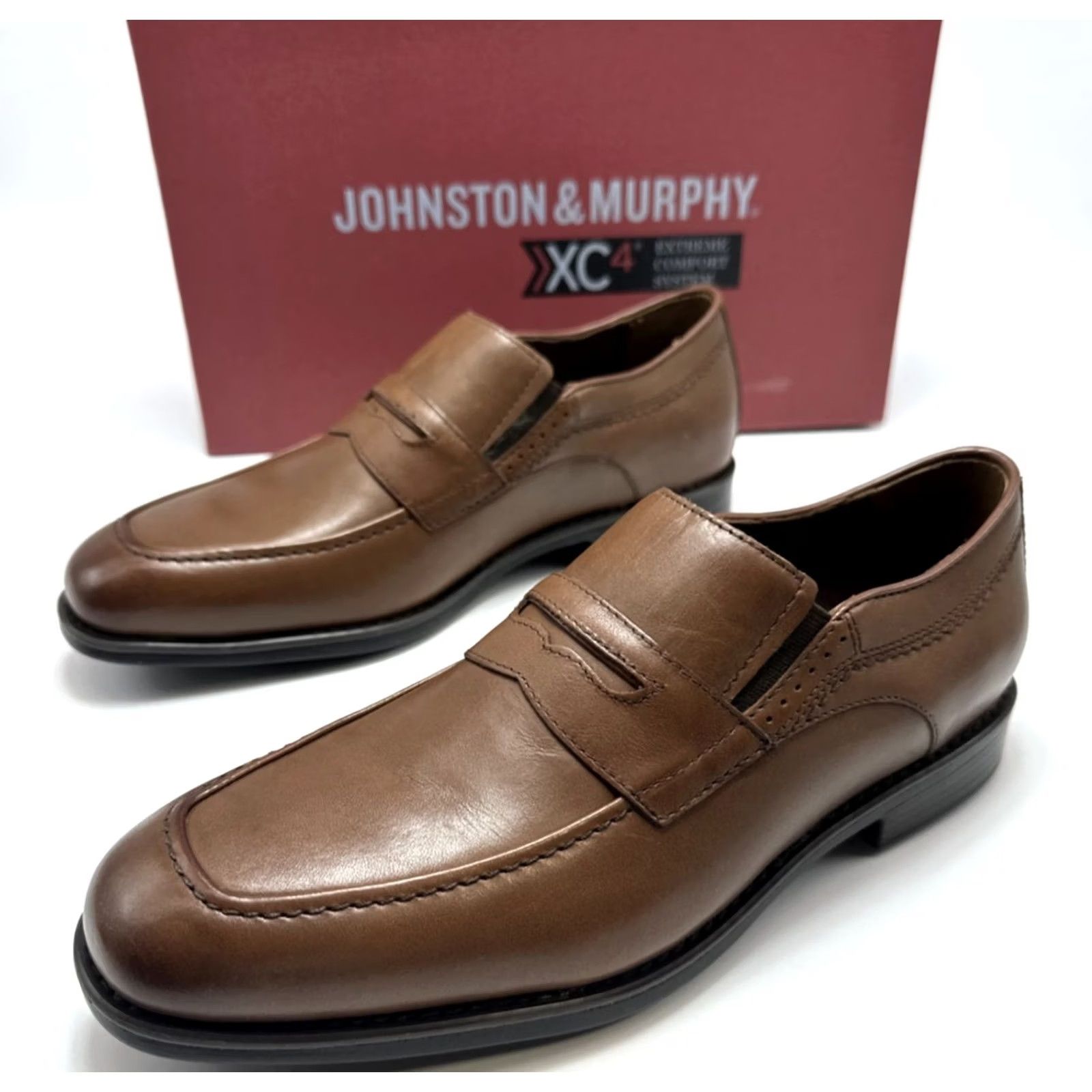 Johnston & Murphy Johnston & Murphy XC4 Maddox Penny Loafer Brown Leather Mens Size 8 M Size US 8 / EU 41 - 2 Thumbnail