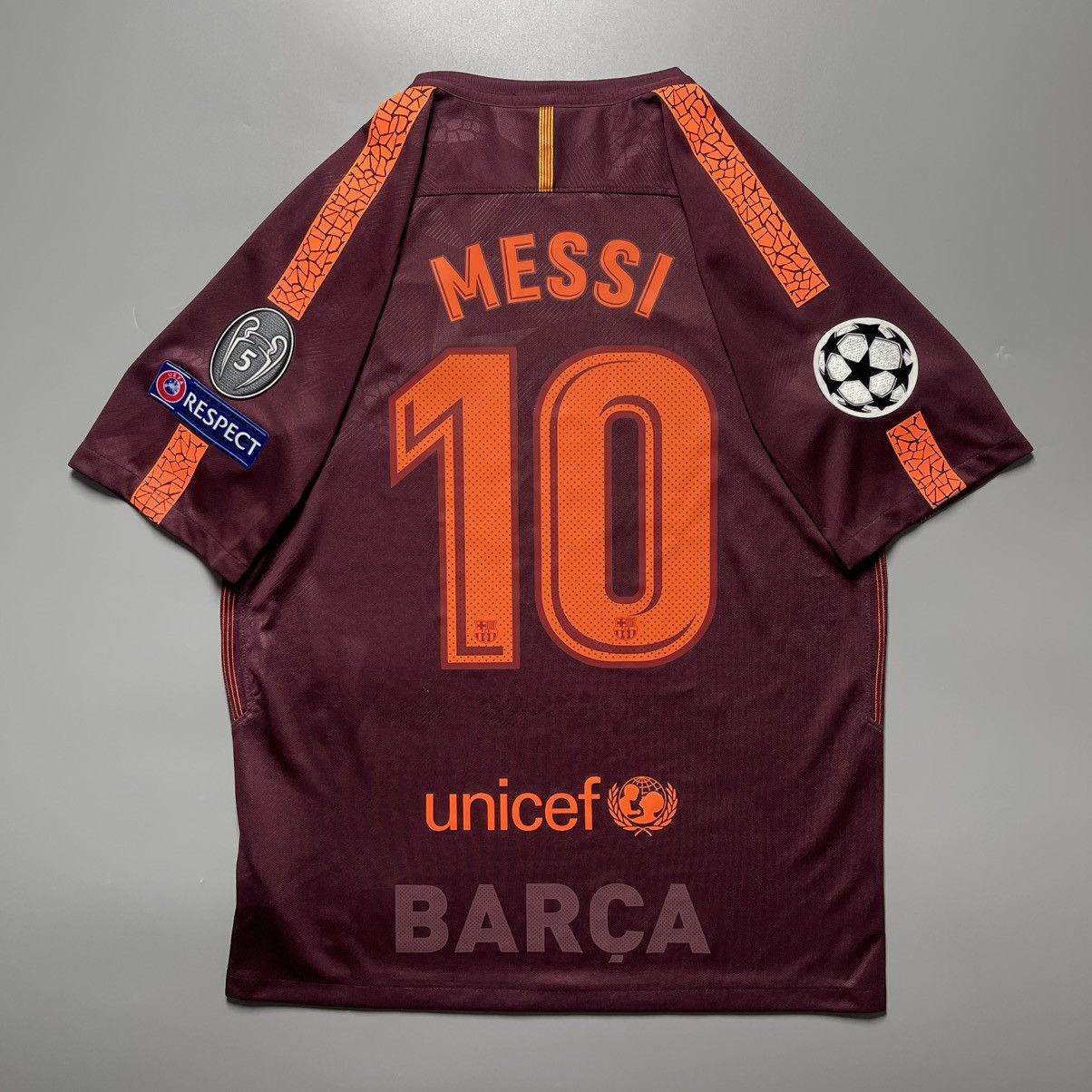 Nike BARCELONA NIKE 2017/2018 FOOTBALL THIRD JERSEY #10 MESSI Size US M / EU 48-50 / 2 - 1 Thumbnail