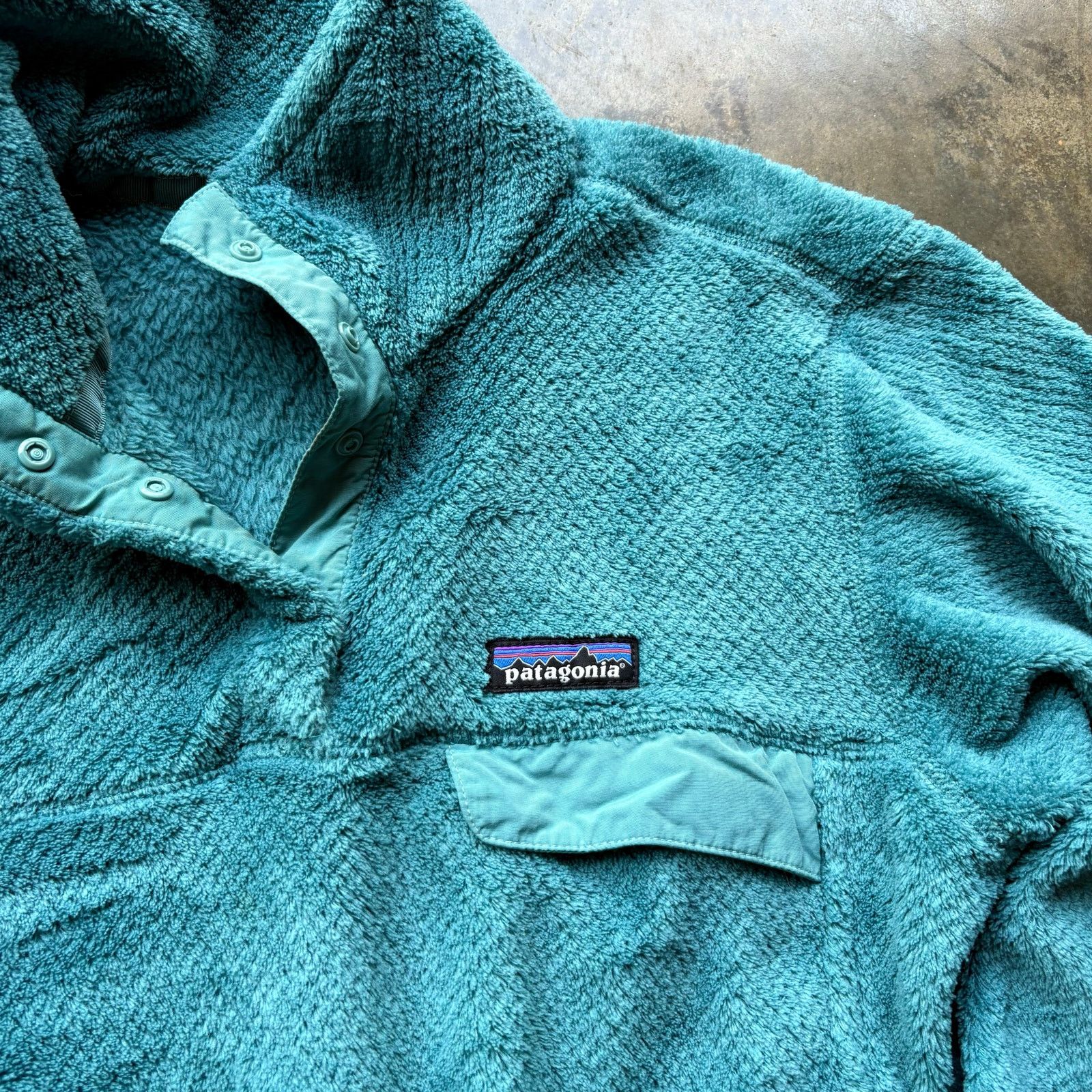 Patagonia Vintage Style Blue Teal Patagonia Sherpa Fleece Size L / US 10 / IT 46 - 3 Thumbnail
