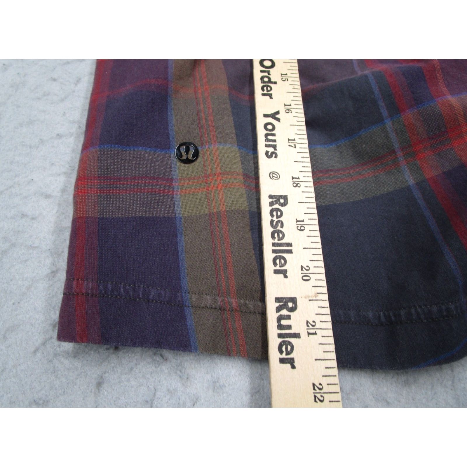 Lululemon Lululemon Mens 36 Red Plaid Commission Shorts 10" Active Walk Resort Golf Cotton Blend 5-Pocket Design Logo Size US 36 / EU 52 - 7 Thumbnail