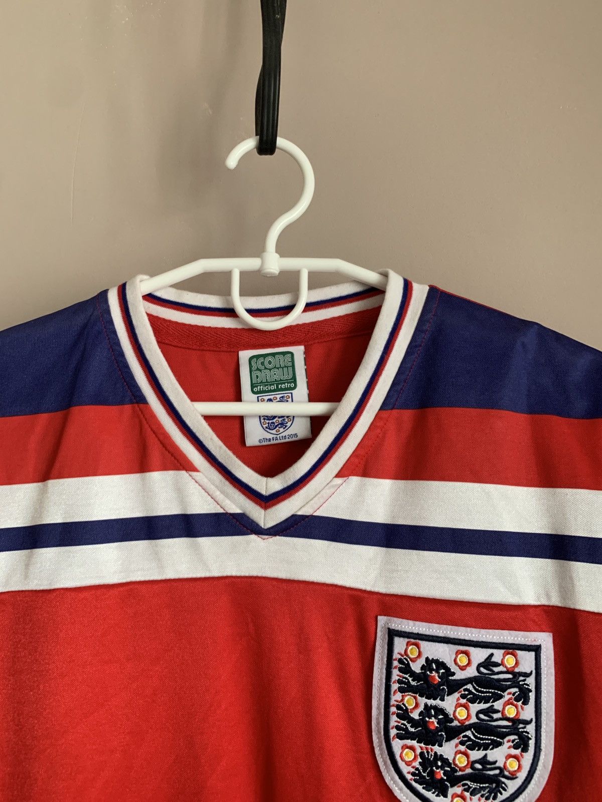 Vintage England 1983 Away Football Shirt Retro score draw Soccer M Size US M / EU 48-50 / 2 - 5 Thumbnail