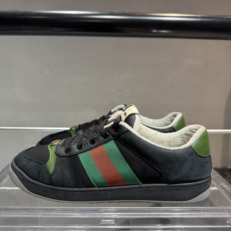 Gucci Gucci Screener GG Black Suede Low-Top Sneakers - Size US 8 / EU 41 - 1 Thumbnail