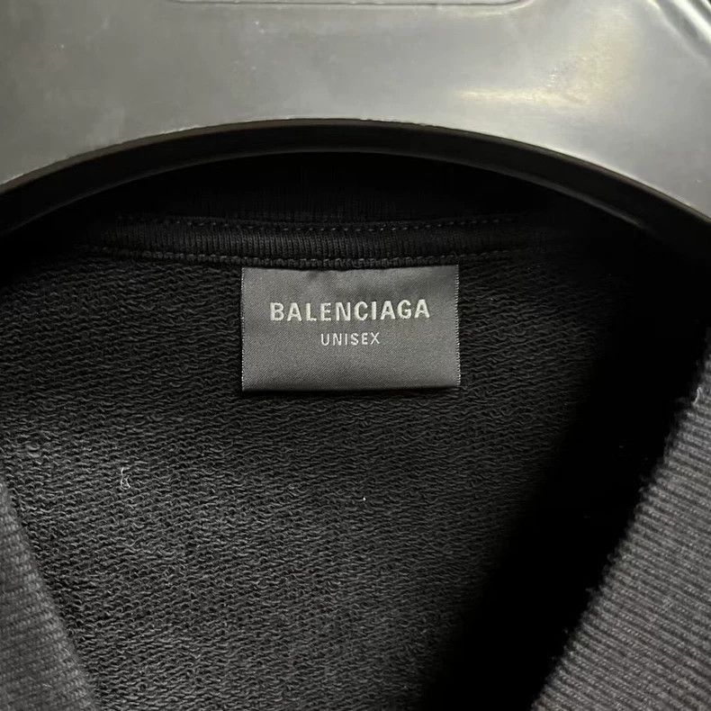 Balenciaga Balenciaga Black Logo Embroidered Sweatshirt-2505 Size US XS / EU 42 / 0 - 2 Thumbnail