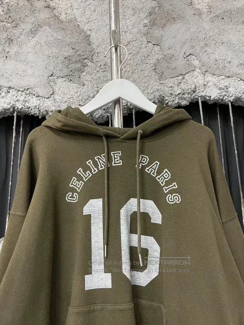 Celine Celine Green Graphic Hoodie Sweatshirt. Size US M / EU 48-50 / 2 - 3 Thumbnail
