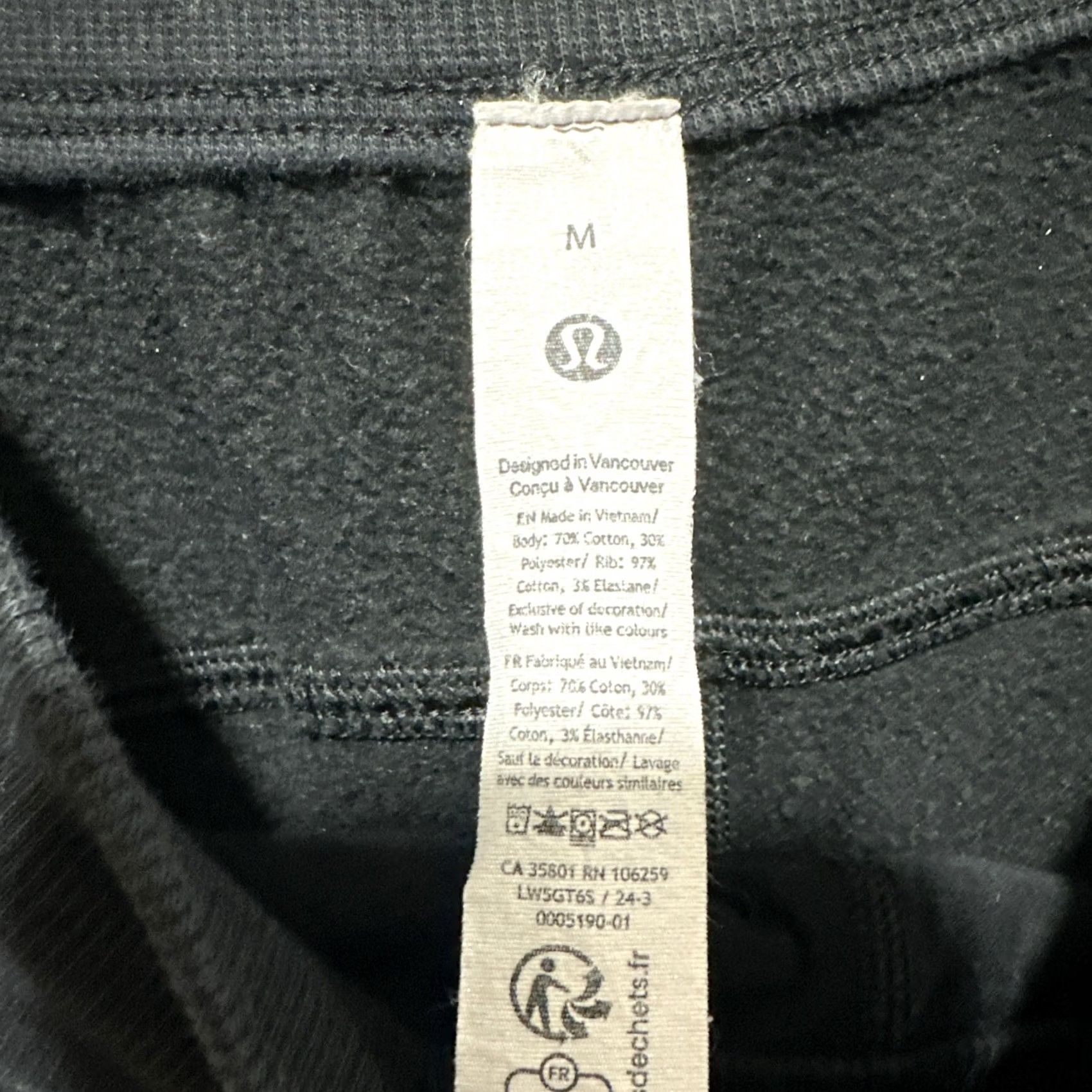 Lululemon Lululemon Scuba Mid-Rise Wide-Leg Pants Women M Black Athleisure, Sweatpants, Casual, Travel, Relaxed Fit Size 32" / US 10 / IT 46 - 3 Thumbnail