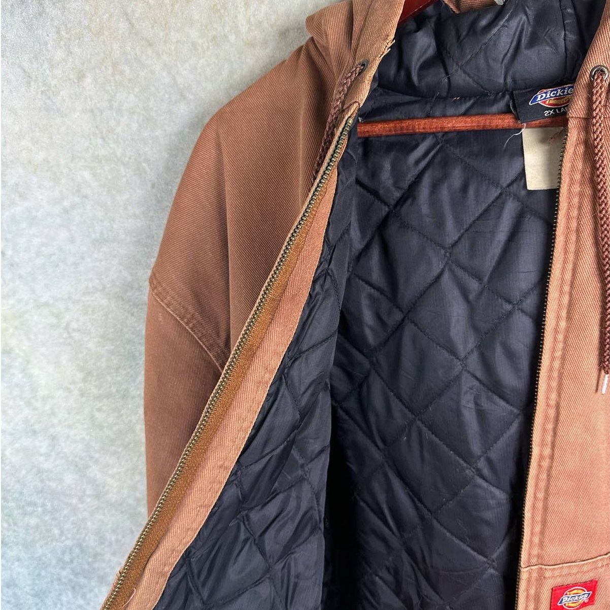 Dickies × Vintage Vintage Brown Dickies Work Jacket Sz 2X Brown 90s Full Zip Size US XXL / EU 58 / 5 - 4 Thumbnail