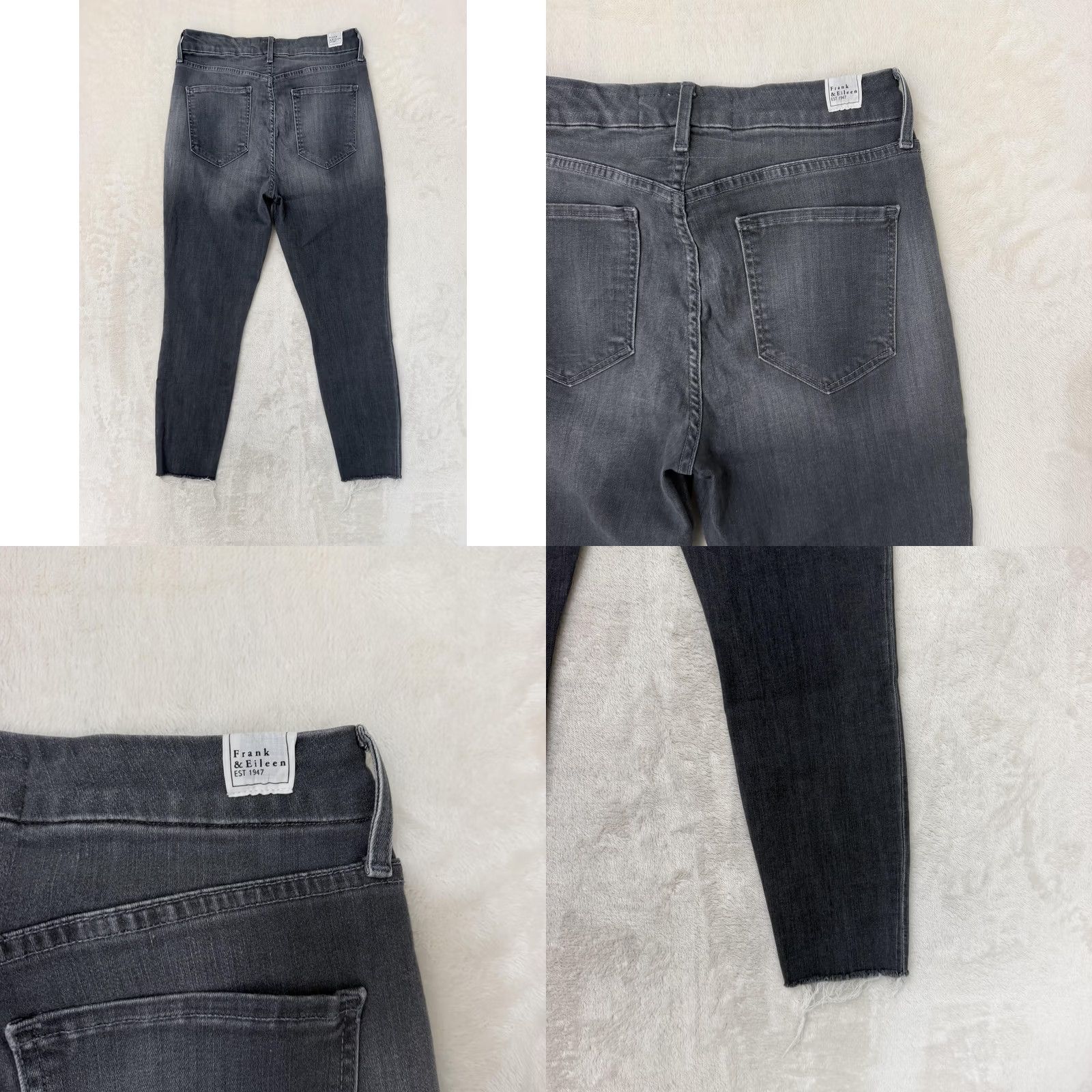 Frank & Eileen Frank & Eileen Sligo Jeans Womens 30 Gray Mid Rise Skinny Stretch Denim Raw Hem Pants Skinny Jeans 5-Pocket Womens Size 30" / US 8 / IT 44 - 8 Thumbnail