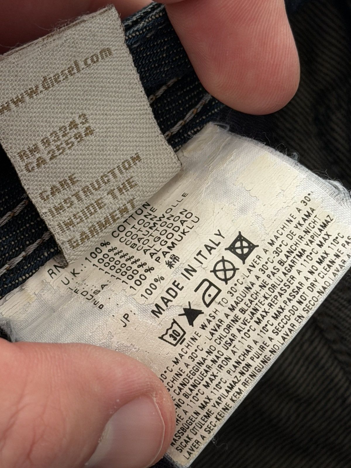 Diesel ‼️Vintage Diesel IND Ladder Baggy Black Denim Jeans‼️ Size US 33 - 23 Thumbnail