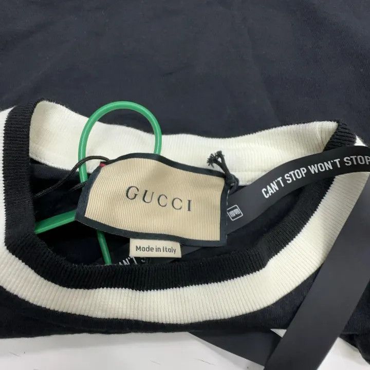 Gucci Gucci FW23 Logo Embroidered Black T-Shirt-2507 Size S / US 4 / IT 40 - 7 Thumbnail