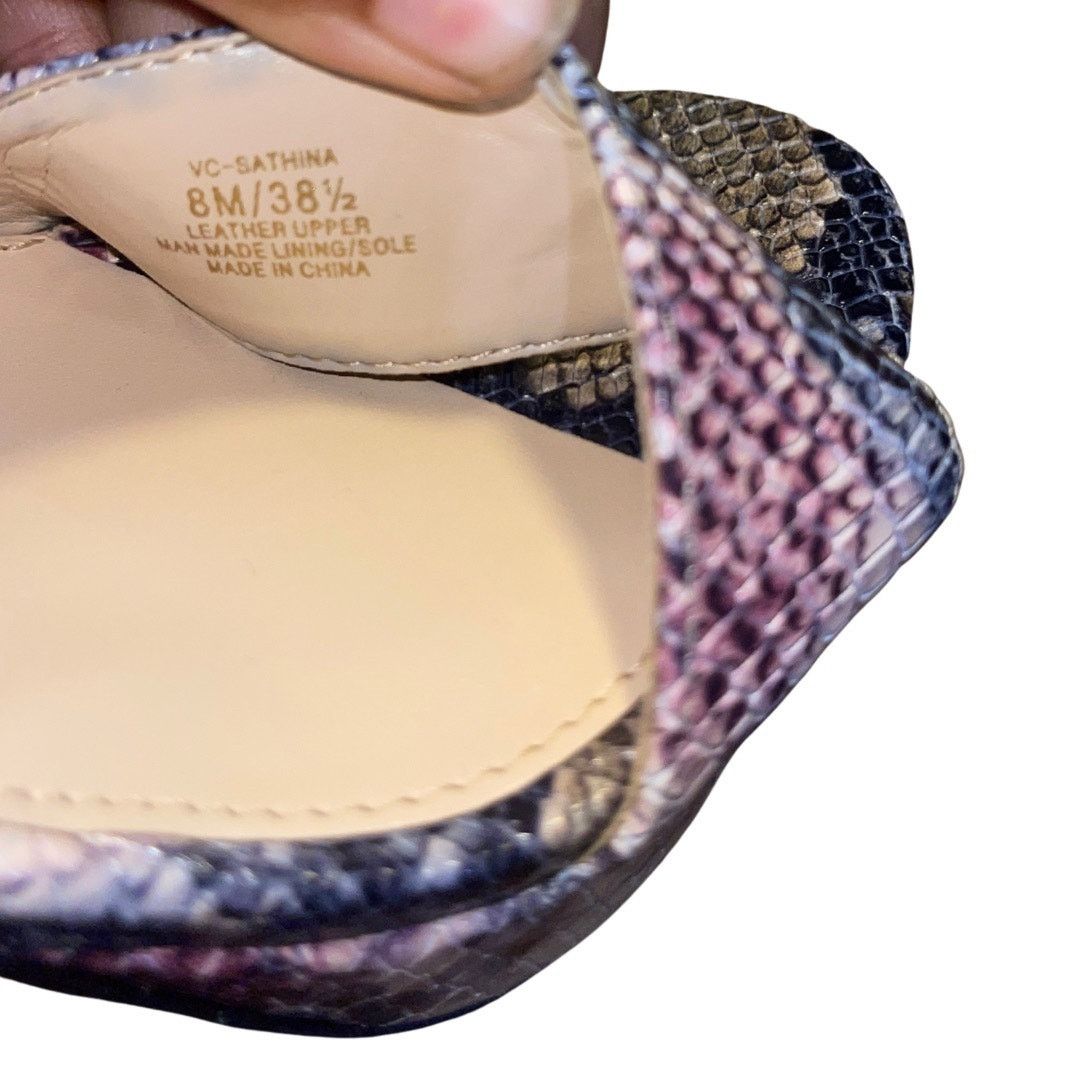 Vince Camuto Vince Camuto Snakeskin Sathina Ankle Strap Platform Heel 8 Size US 8 / IT 38 - 5 Thumbnail