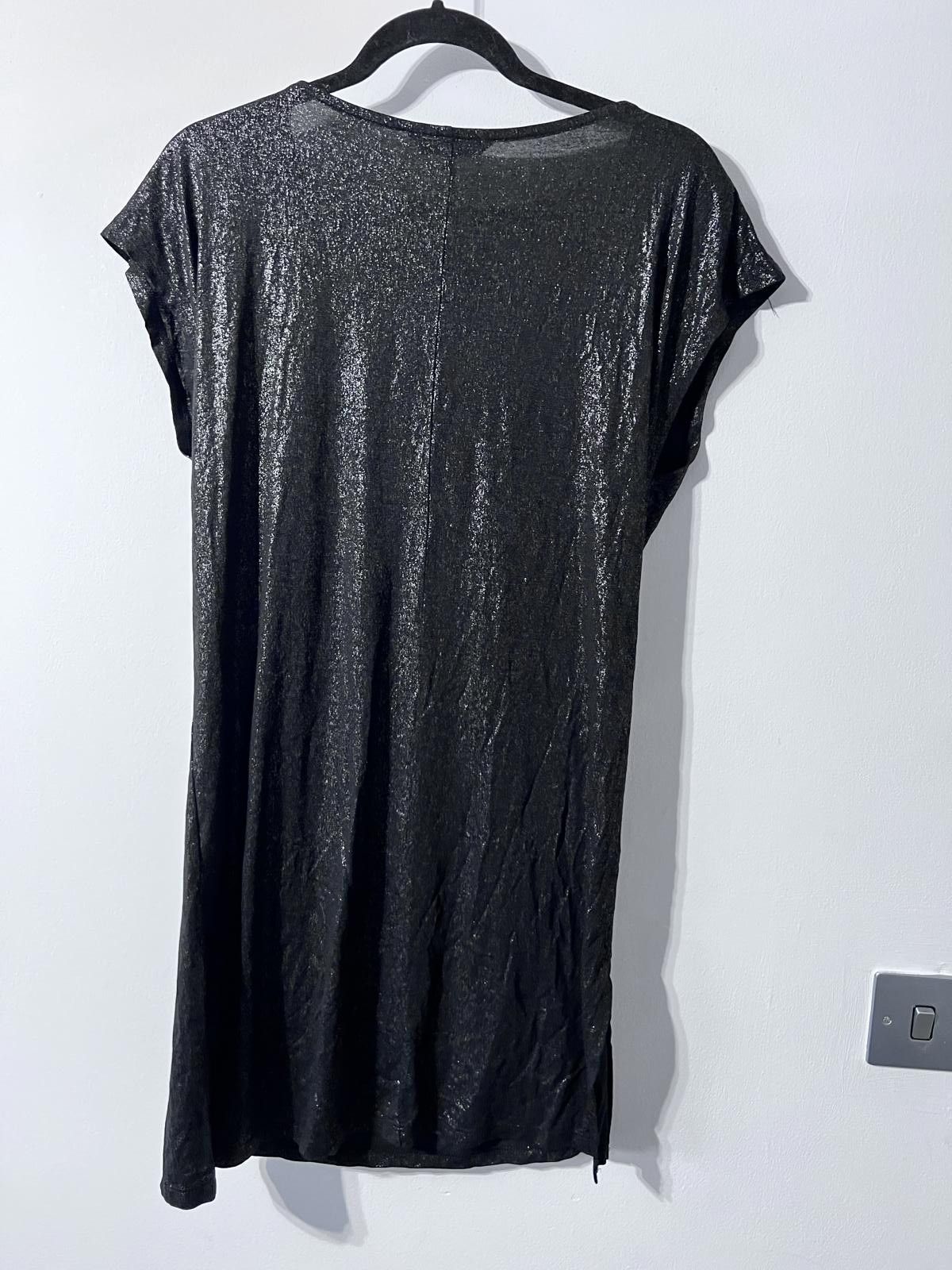 NEXT 🖤 Next Black Metallic Sheen Dress – UK 12 Size M / US 6-8 / IT 42-44 - 5 Thumbnail
