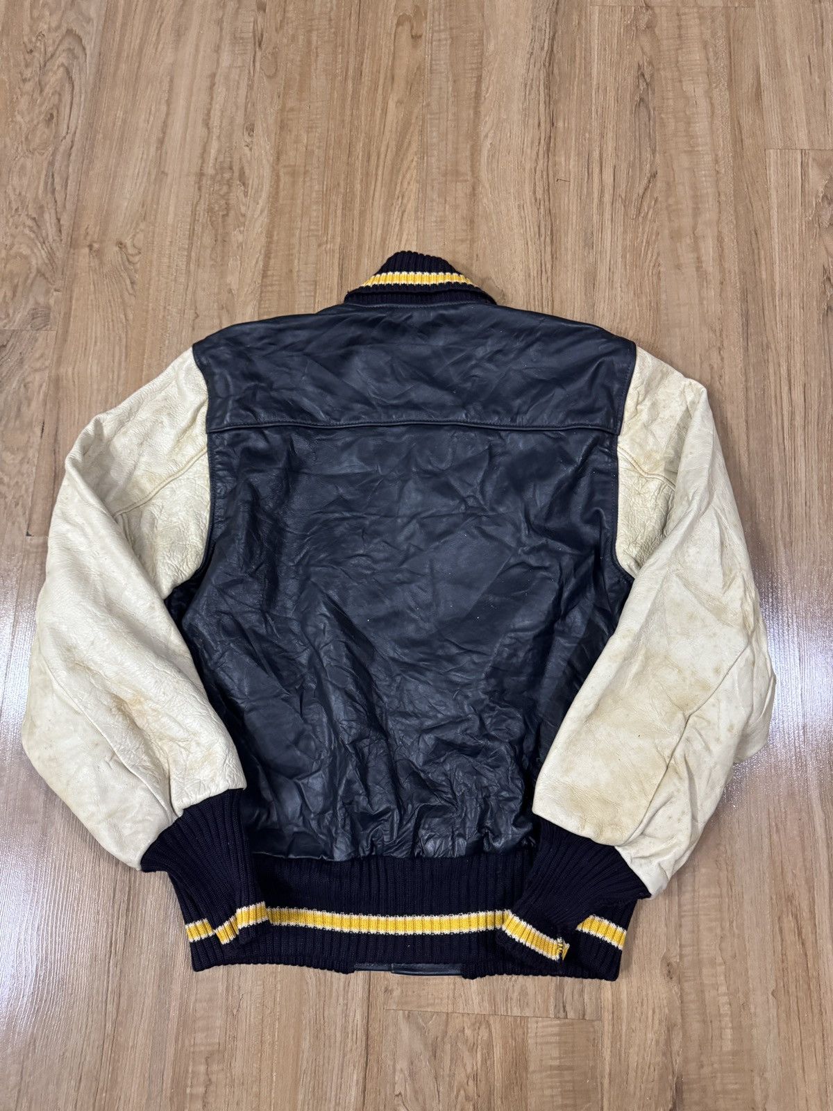 Other VINTAGE 70’s ALBION FULL LEATHER VARSITY jacket Size US M / EU 48-50 / 2 - 5 Thumbnail