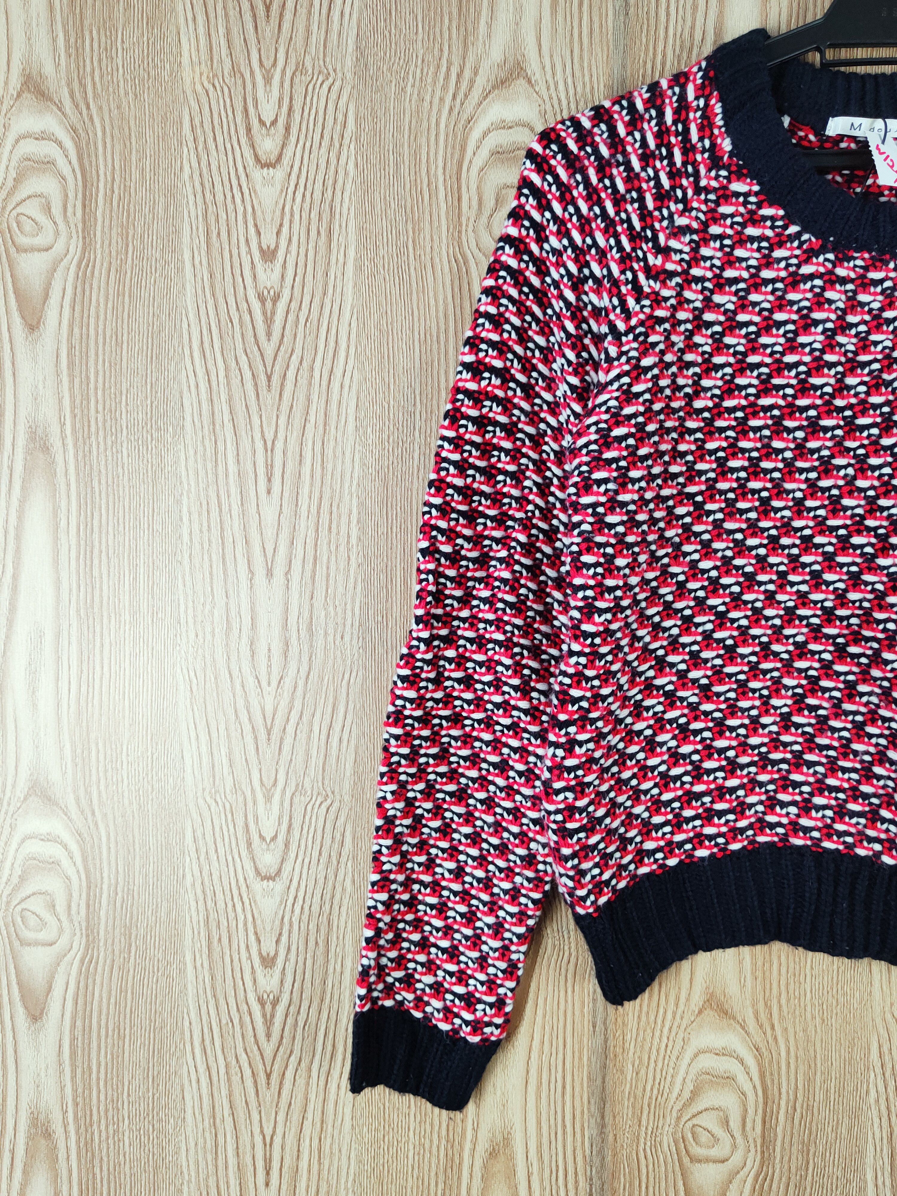 Japanese Brand M.deux Red Knitwear Sweatshirts #W124 Size XS / US 0-2 / IT 36-38 - 3 Thumbnail