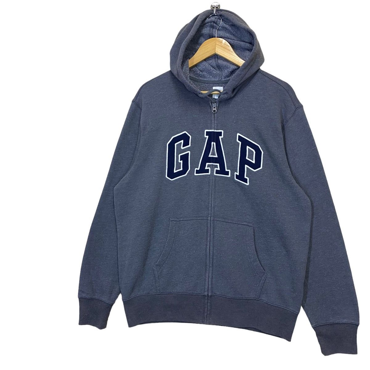 Gap Gap Big Logo Embroidered Fullzip Hoodie Size L Size US L / EU 52-54 / 3 - 3 Thumbnail