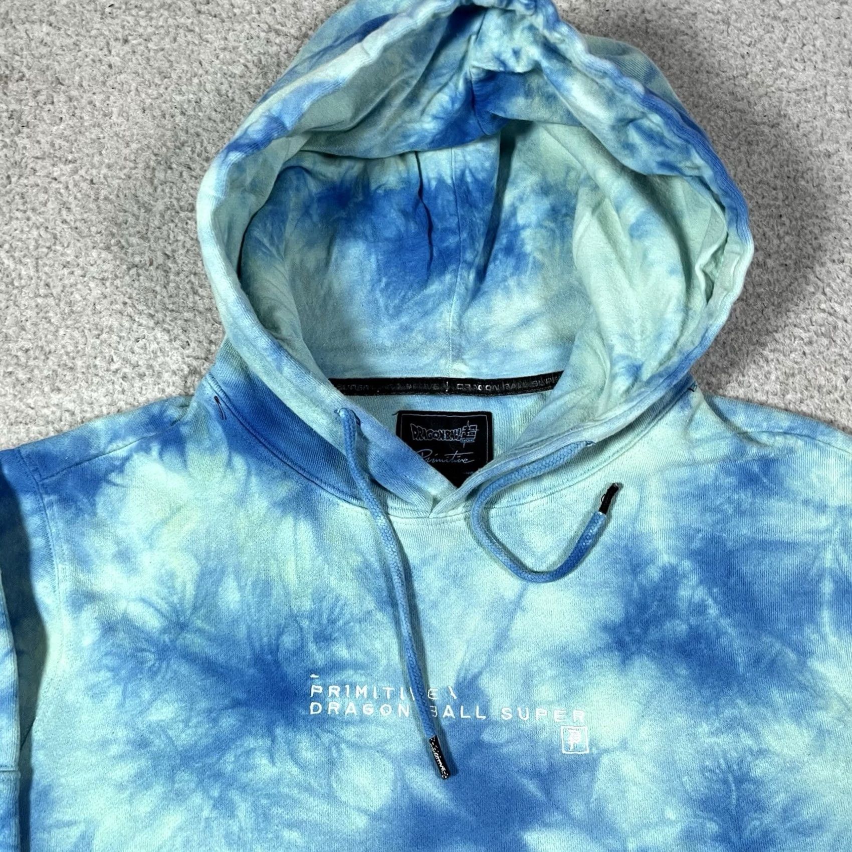 Vintage Dragon Ball Z Primitive Hoodie Mens S Blue Tie Dye Pullover Anime Sweatshirt Size US S / EU 44-46 / 1 - 7 Thumbnail