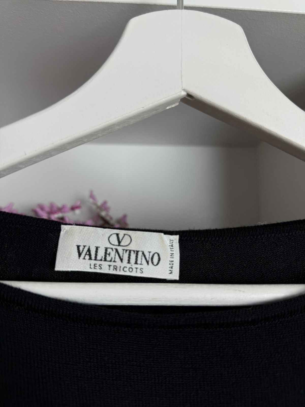 Designer × Valentino × Vintage Vintage 90s Valentino Pure wool floral print sweater S rare Size S / US 4 / IT 40 - 4 Thumbnail