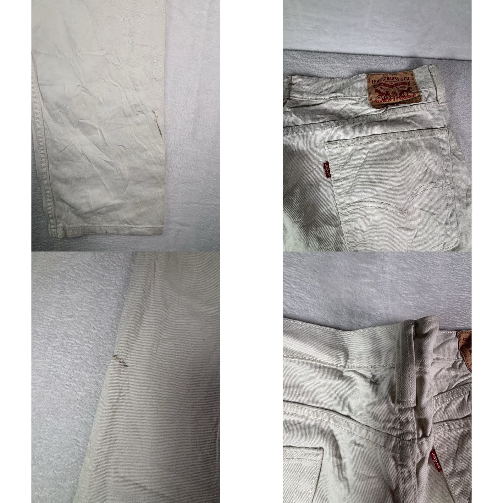 Levi's Levi's 510 Jeans White 36x32 Regular Straight Fit 5-Pocket Denim Cotton Zip Red Tab Logo Mens Jeans Size US 36 / EU 52 - 8 Thumbnail