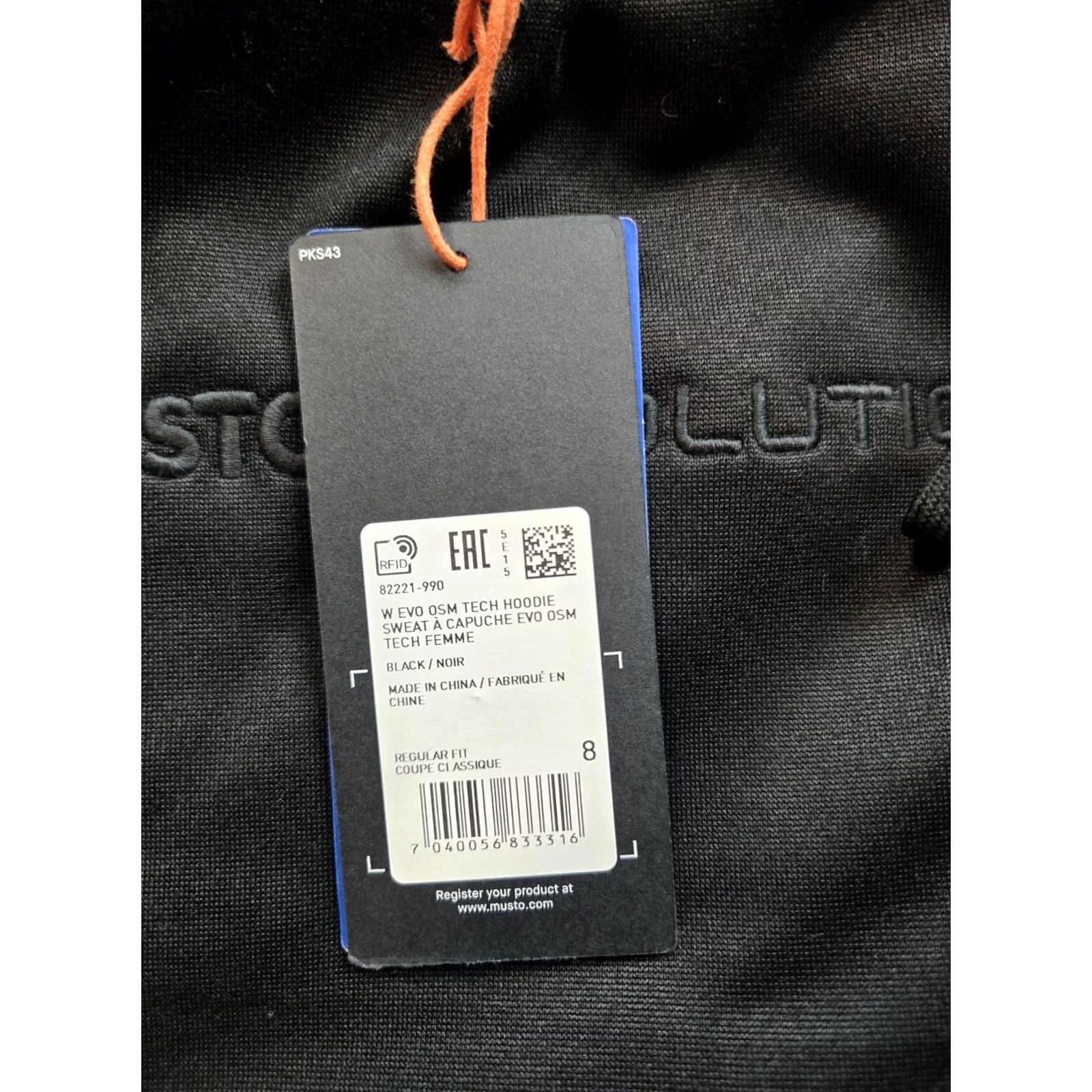 Musto MUSTO Evolution Tech Hoodie Womens 4 Black NWT Pulse Raglan Sleeve Logo Pocket Crew Neck Pullover Sweatshirt All Seasons Lightweight Activewear Fall Size S / US 4 / IT 40 - 7 Thumbnail