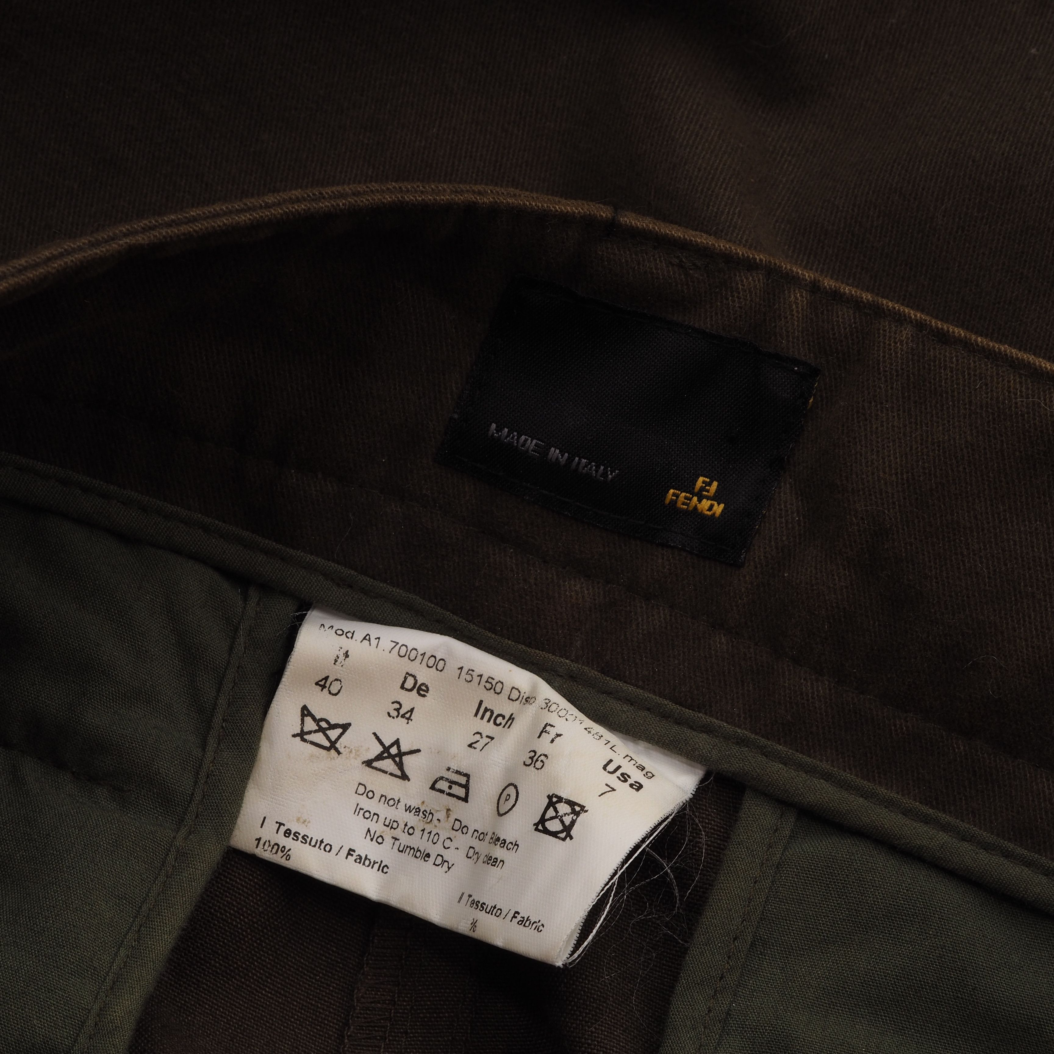 Fendi × Vintage FENDI Sexy Army Vintage Embroidery Cargo Trousers Pants Size 27" / US 4 / IT 40 - 7 Thumbnail