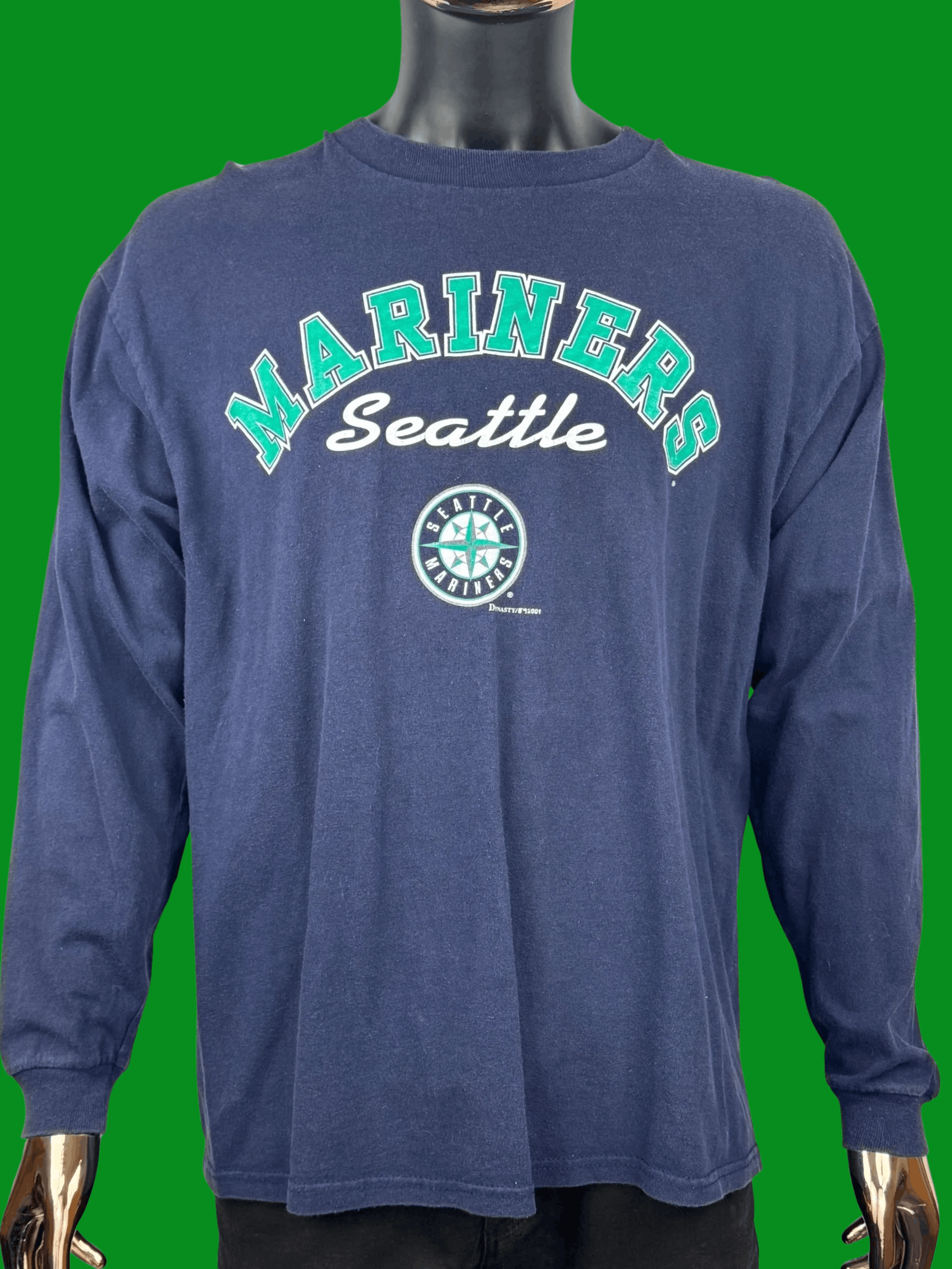 VTG 90s Seattle Mariners MLB Long Sleeve T Dynasty Brand