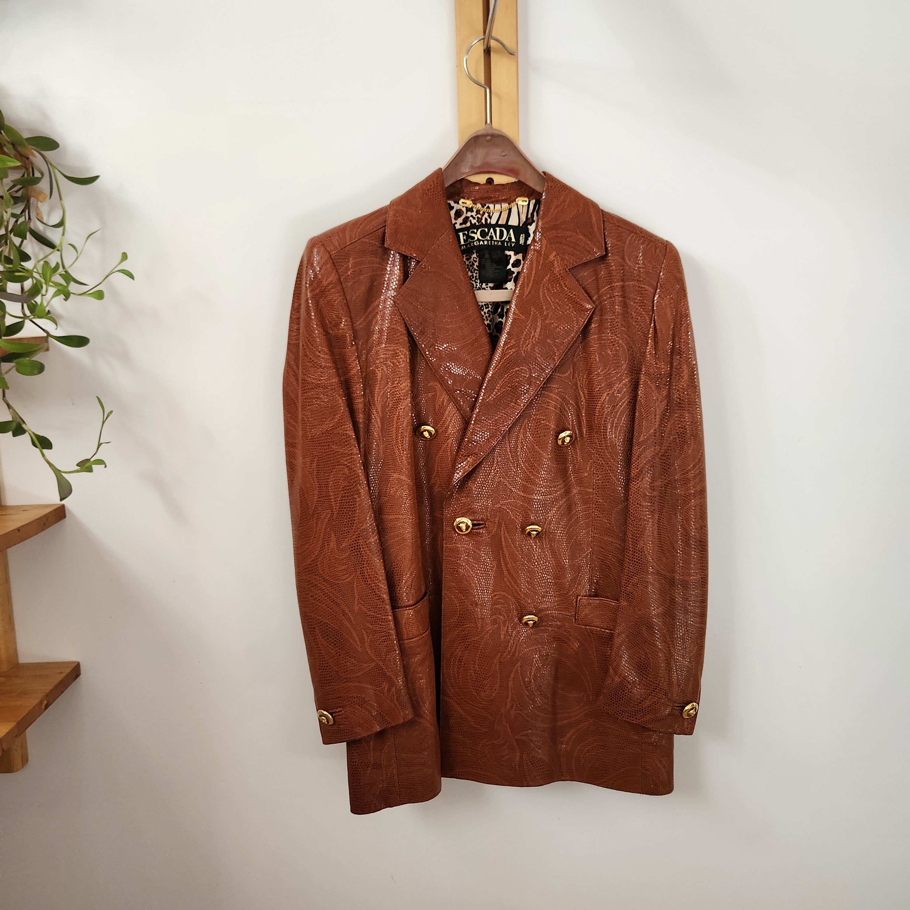 Escada Escada x Margaretha Ley Nappa Leather Jacket Size XS / US 0-2 / IT 36-38 - 1 Thumbnail