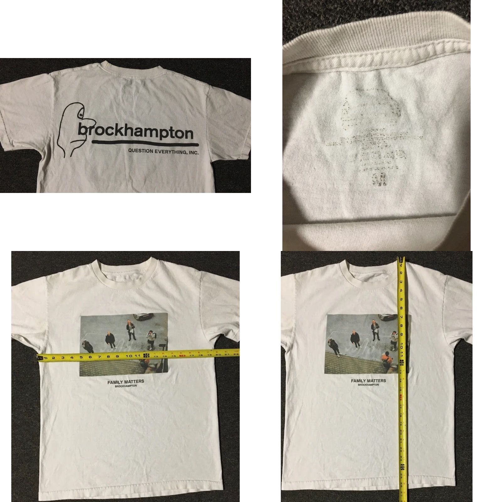 Odd Future Brockhampton Family Matters Faded Shirt M Concert Hip Hop White Graphic Tee Men 90s California Flower Rose Rock Streetwear Size US M / EU 48-50 / 2 - 8 Thumbnail