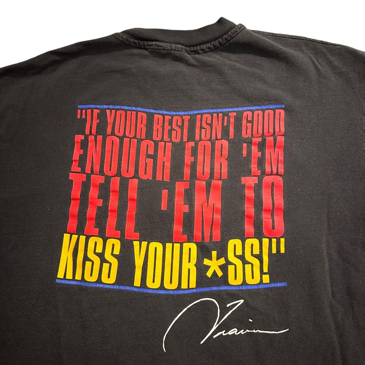 Band Tees × Hanes × Vintage Vintage 1993 Travis Ritt Kiss you Flag Concert Tour Shirt Size US XL / EU 56 / 4 - 6 Thumbnail