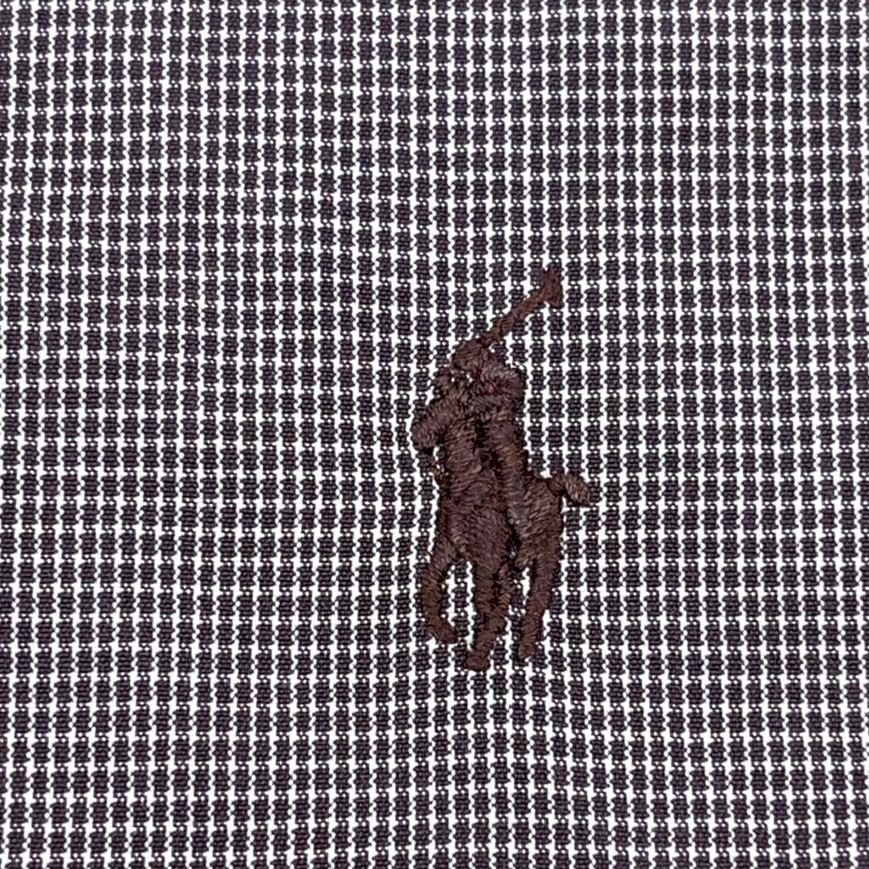 Ralph Lauren Ralph Lauren Shirt Men Large Button Up Brown Houndstooth Plaid Dress Blake Pony Mens L Brown Plaid Button-Front Shirt Ralph Lauren Clothing Size 42R - 3 Thumbnail
