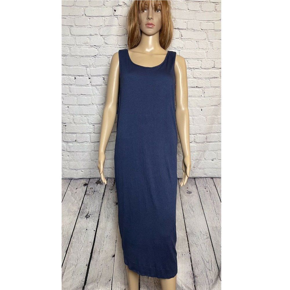 Splendid NWT New $138 Splendid Textured Jersey Tank Dress Blue Size Size M / US 6-8 / IT 42-44 - 4 Thumbnail