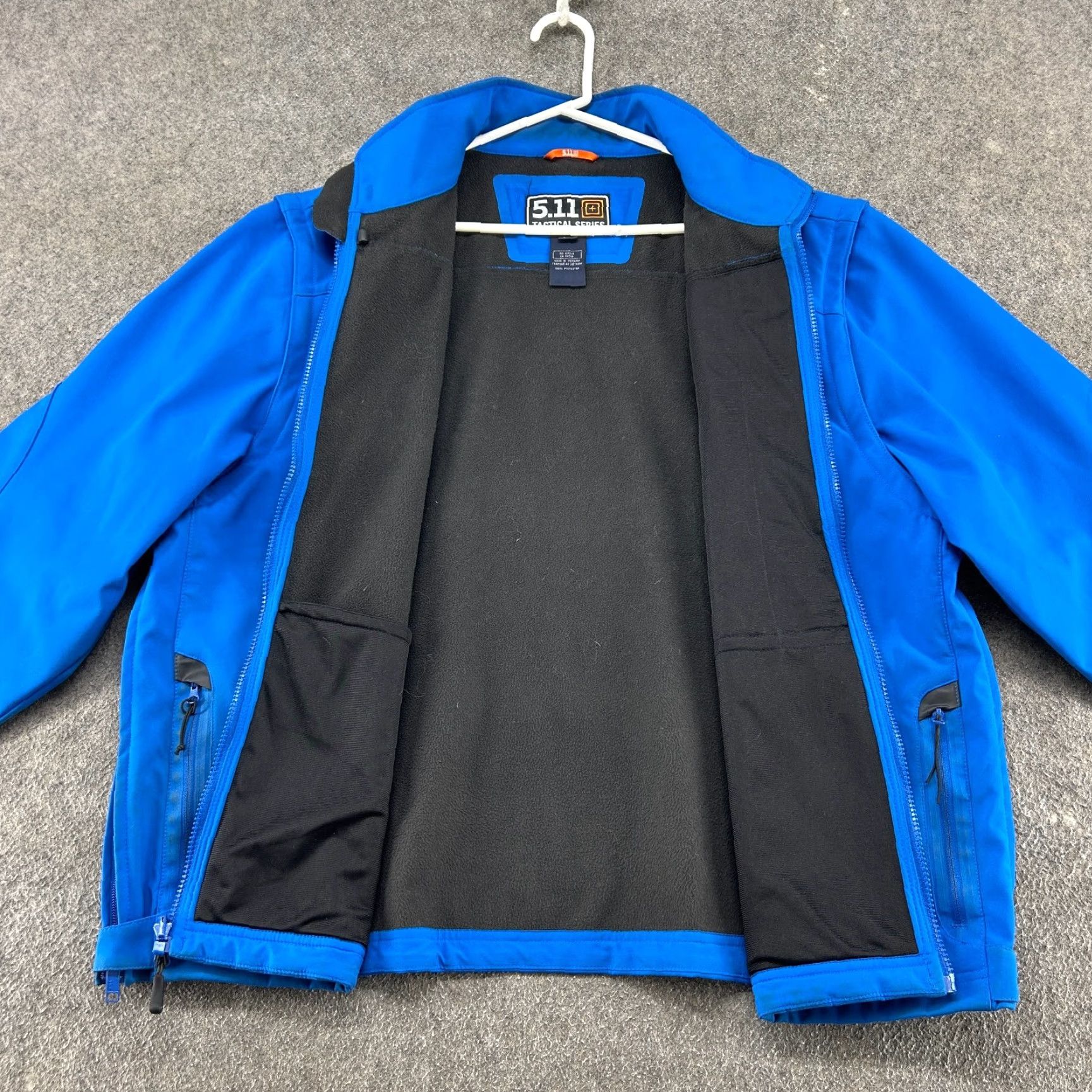 Vintage 511 Tactical Jacket Men 2XL Windbreaker Blue Polyester Fleece Lined Full Zip Lined Regular Outdoor Workwear Casual Shirt? Size US XXL / EU 58 / 5 - 6 Thumbnail