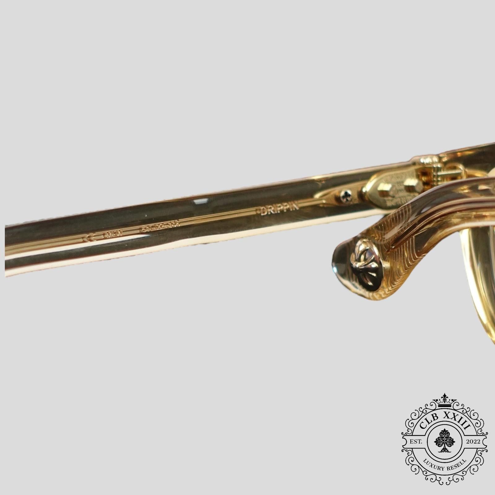 Chrome Hearts Chrome Hearts Drippin Glasses in Gold Size ONE SIZE - 6 Thumbnail