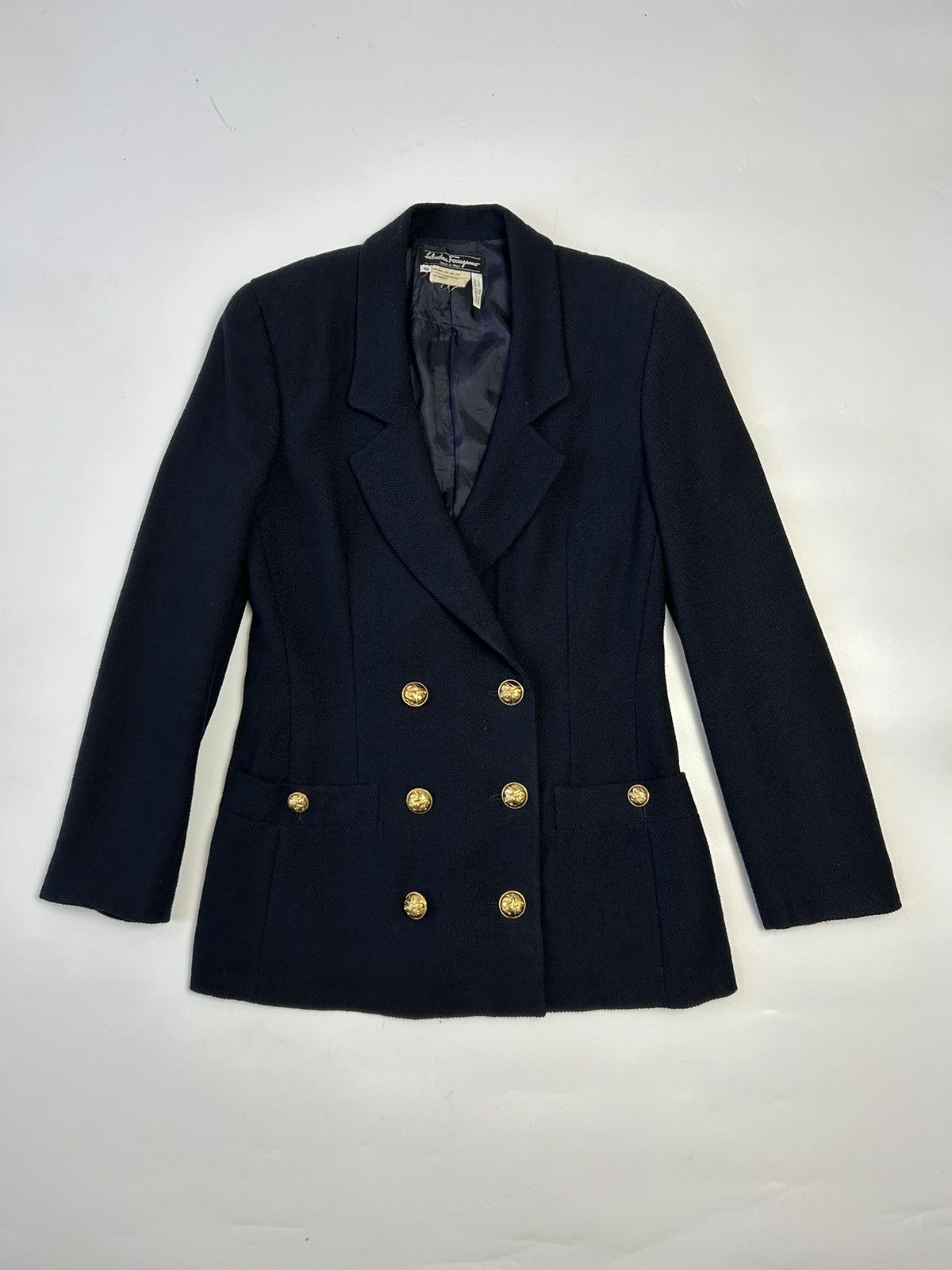 Designer × Salvatore Ferragamo SALVATORE FERRAGAMO DOUBLE BREAST BLAZER Size S / US 4 / IT 40 - 1 Thumbnail