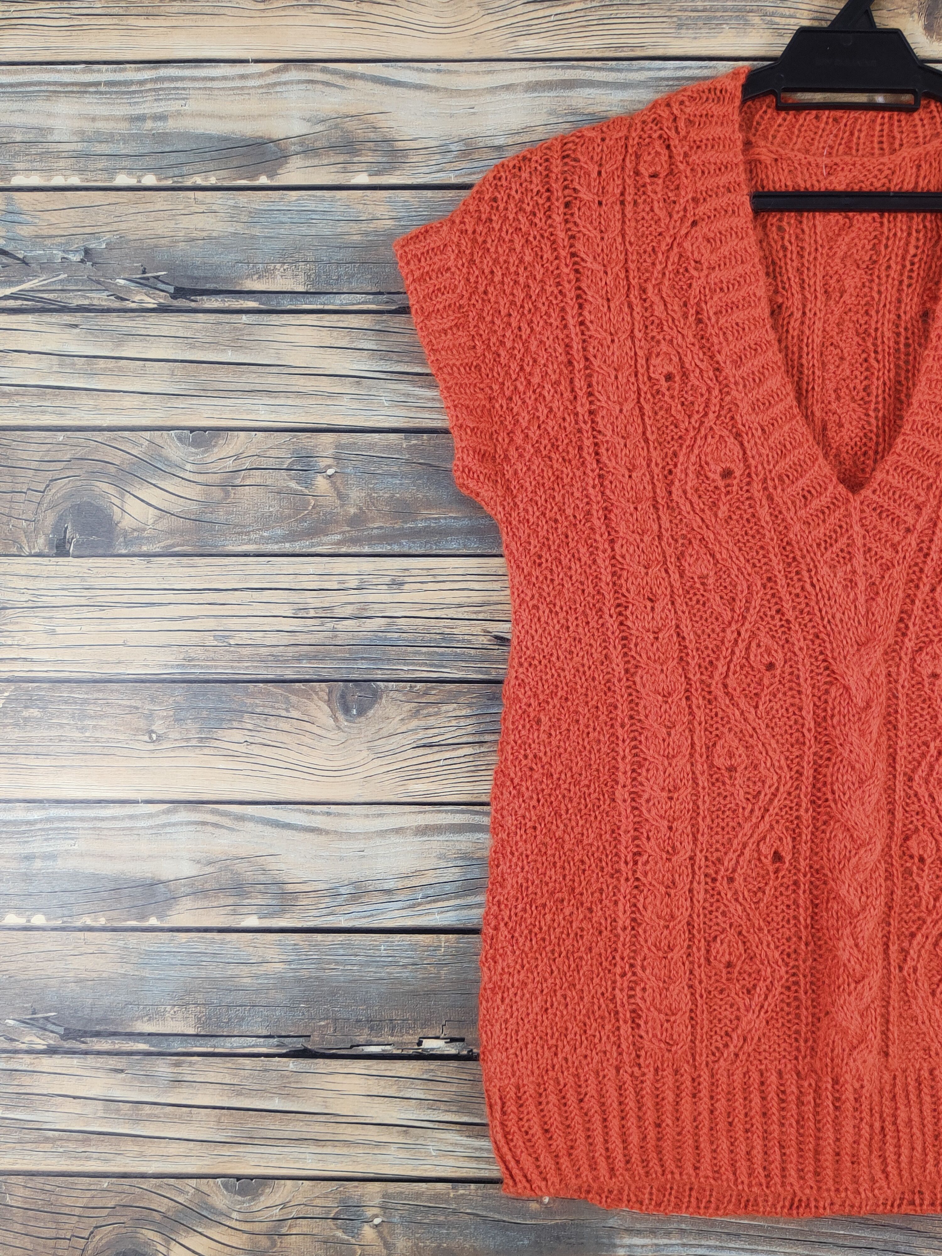 Japanese Brand Japanese Brand Orange Knitwear Sweater Vests #W1286 Size S / US 4 / IT 40 - 3 Thumbnail