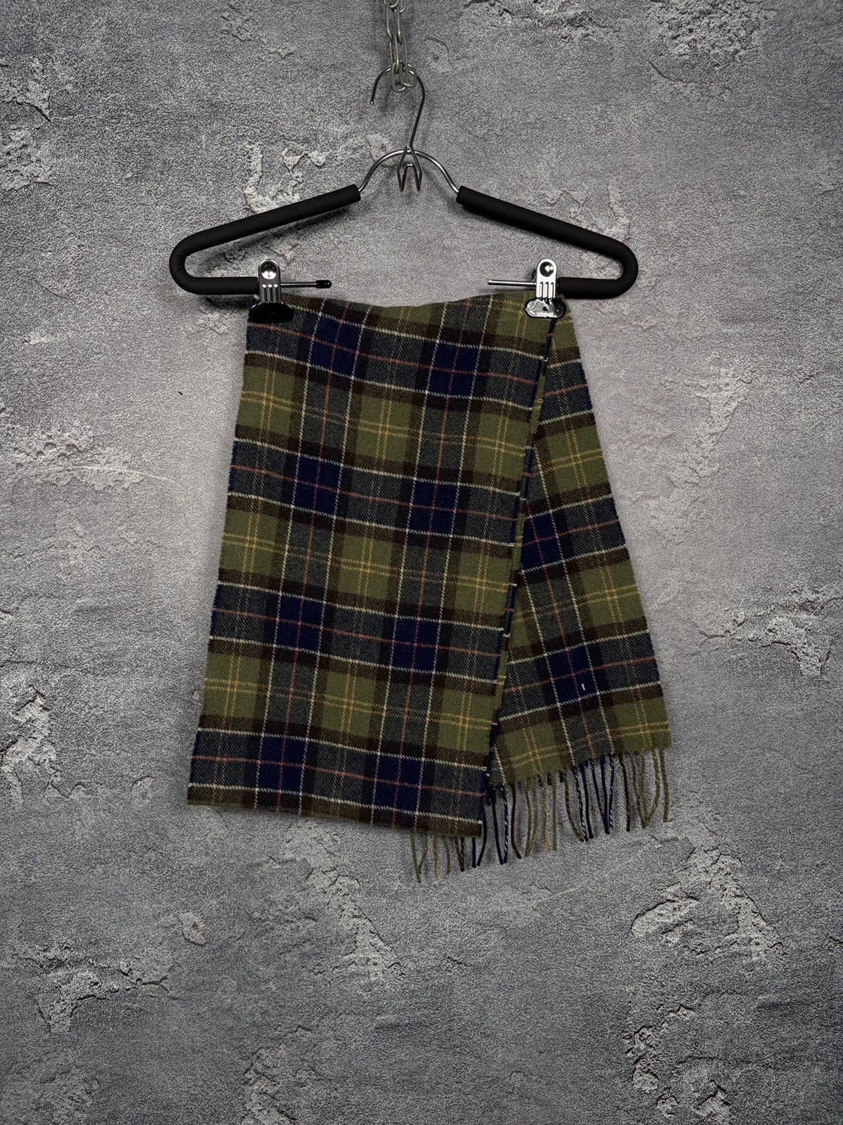 Barbour Vintage Barbour 100% Woll Checkered Scarf Size ONE SIZE - 6 Thumbnail